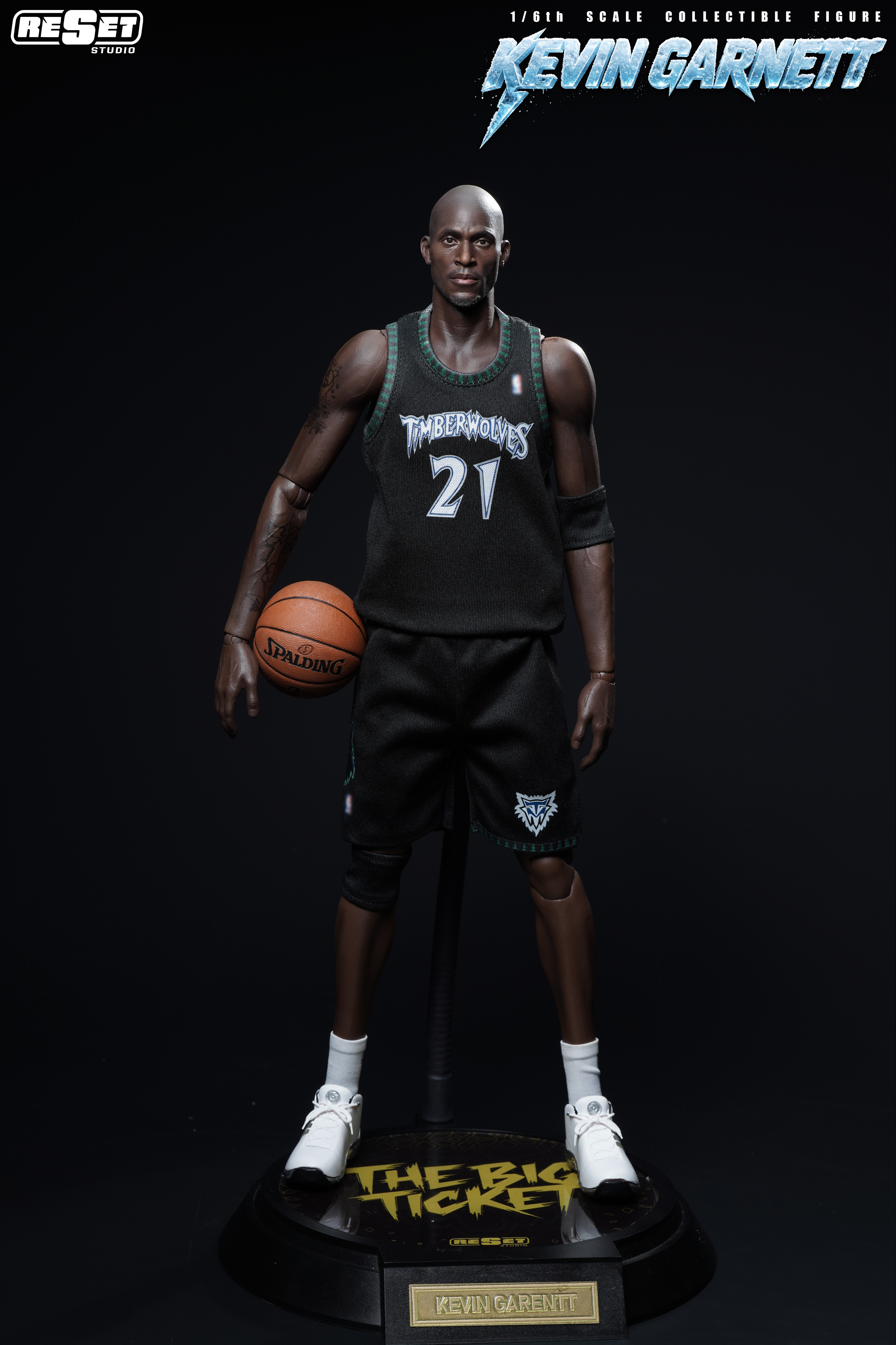 【預購】NBA 1/6收藏級可動人偶套裝 可動眼 森林狼MVP加內特 X Reset-Studio14