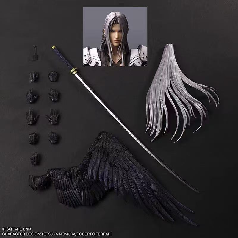 【售罄展示追加請私訊客服@toystationtw】最終幻想VII 真 可動手辦 薩菲羅斯 X SQUARE ENIX STATIC ARTS3