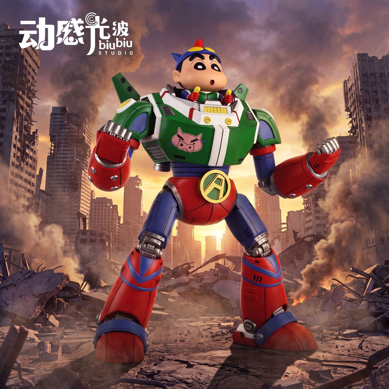 【預購】蠟筆小新 雙比例 動感達姆機甲 X 動感光波工作室7