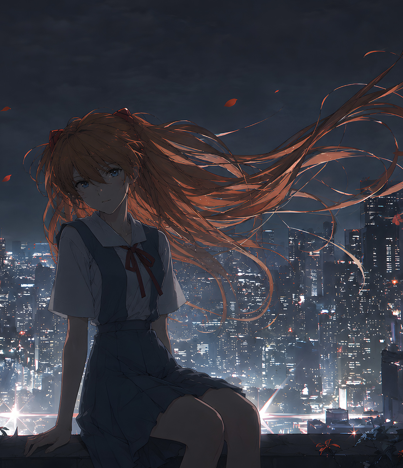 【預購】Eva新世紀福音戰士《夜景明日香》動漫裝飾畫 X H2工作室4