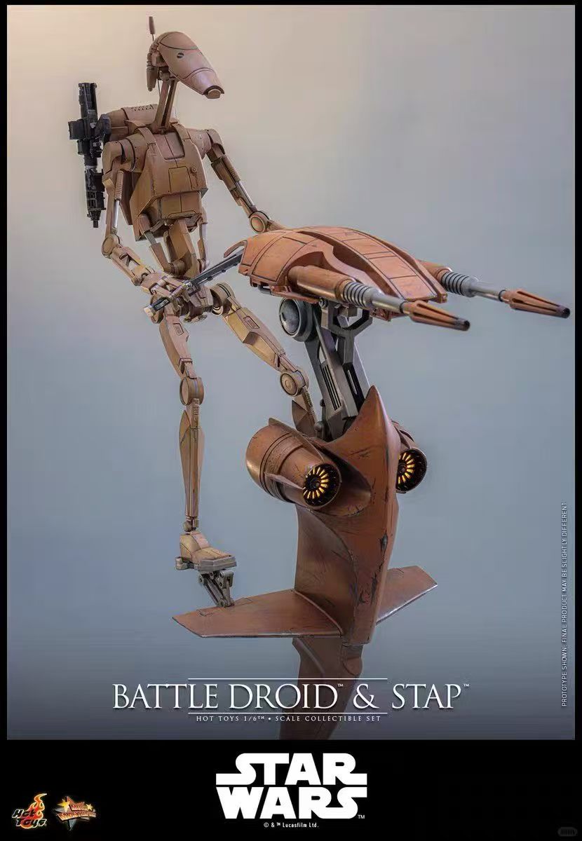 【預購】《星球大戰前傳1:幽靈的威脅》MMS887-戰鬥機器人和STAP X HotToys4