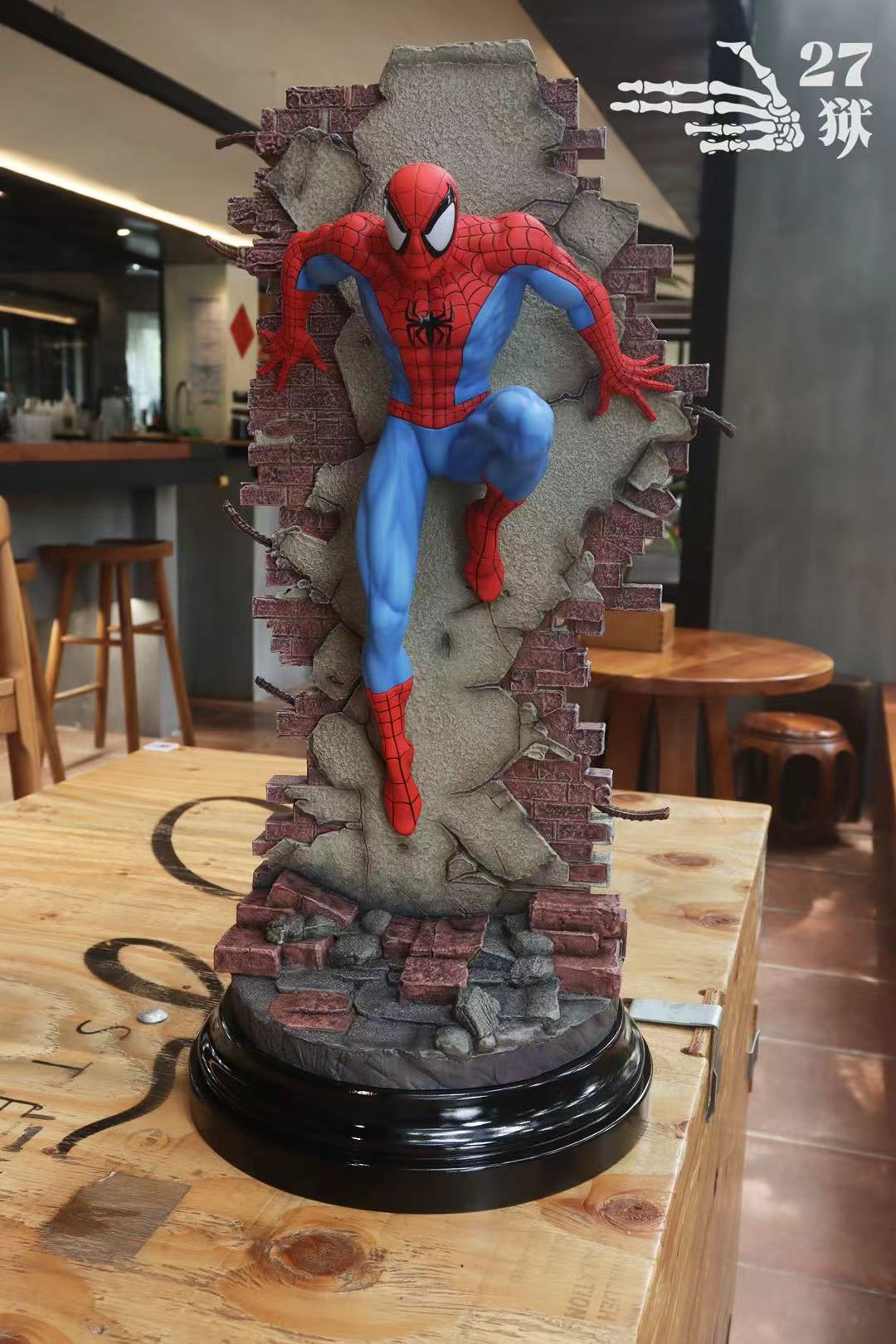 【售罄展示追加請私訊客服@toystationtw】Marvel漫威 壁掛蜘蛛人雕像 X 27獄3