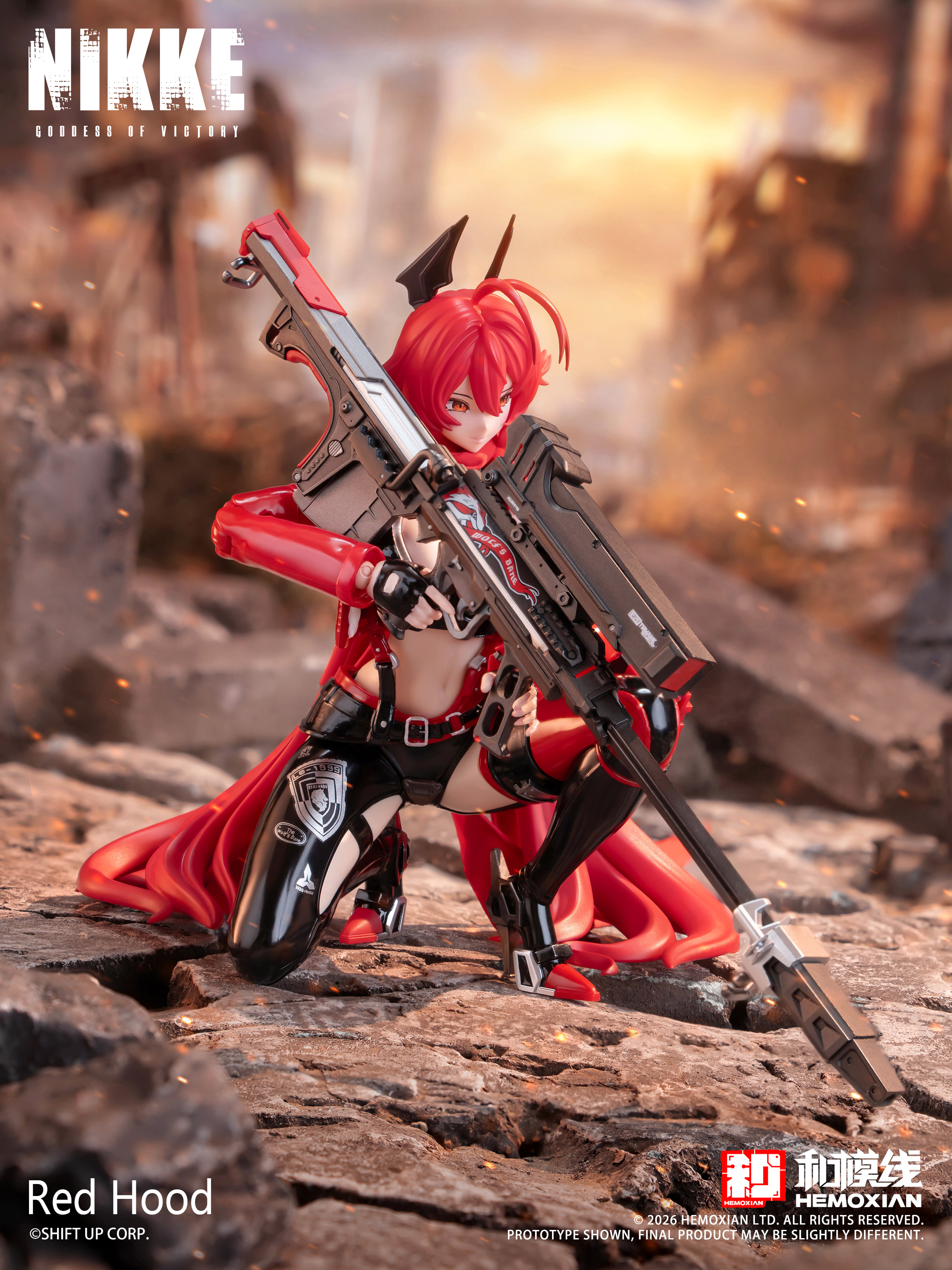 【售罄展示追加請私訊客服@toystationtw】NIKKE勝利女神 拼裝可動模型 小紅帽 X 和模線7