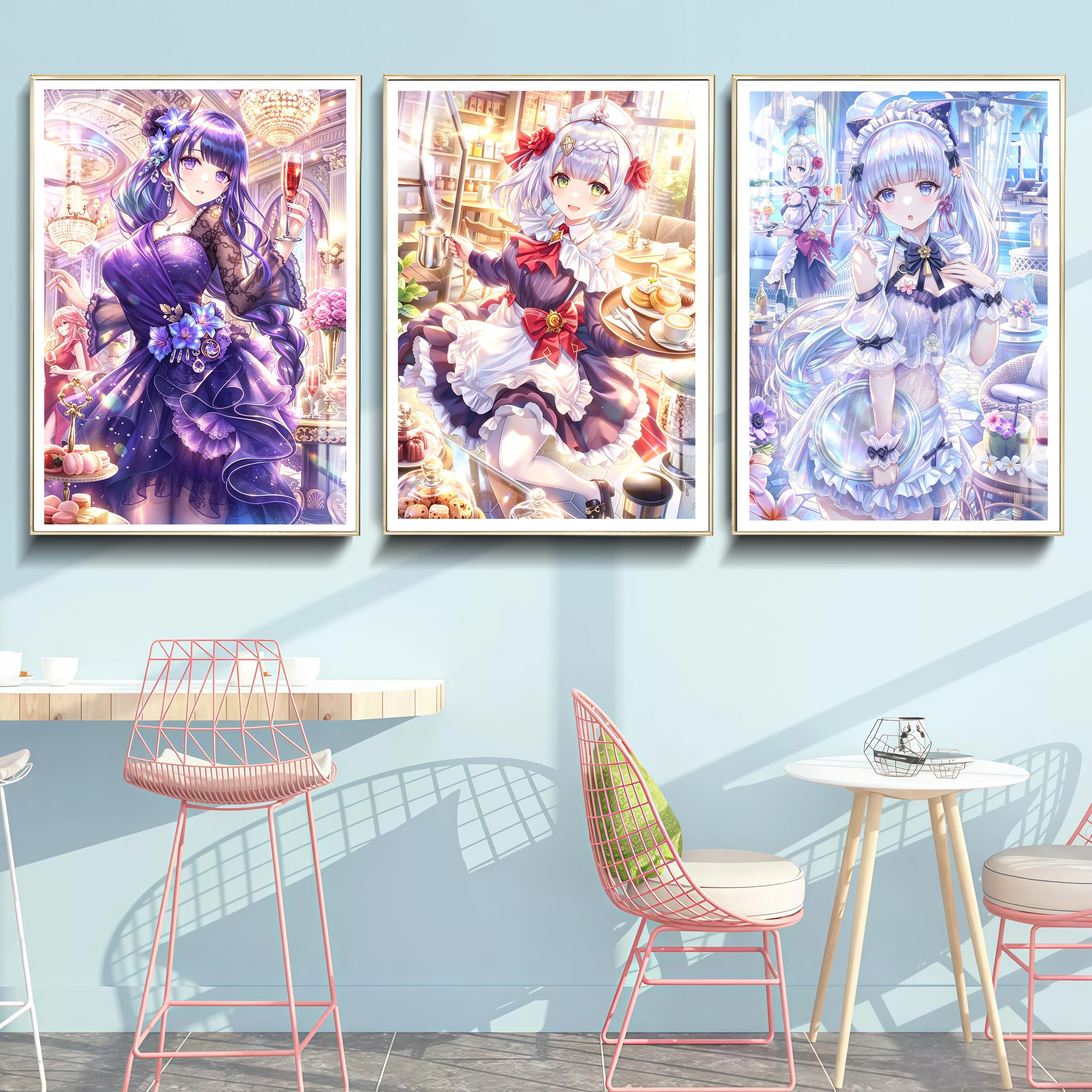 【預購】原神 禮服晚宴 女仆雷電將軍&神裏綾華&諾艾爾三聯 X 阿喵畫社3