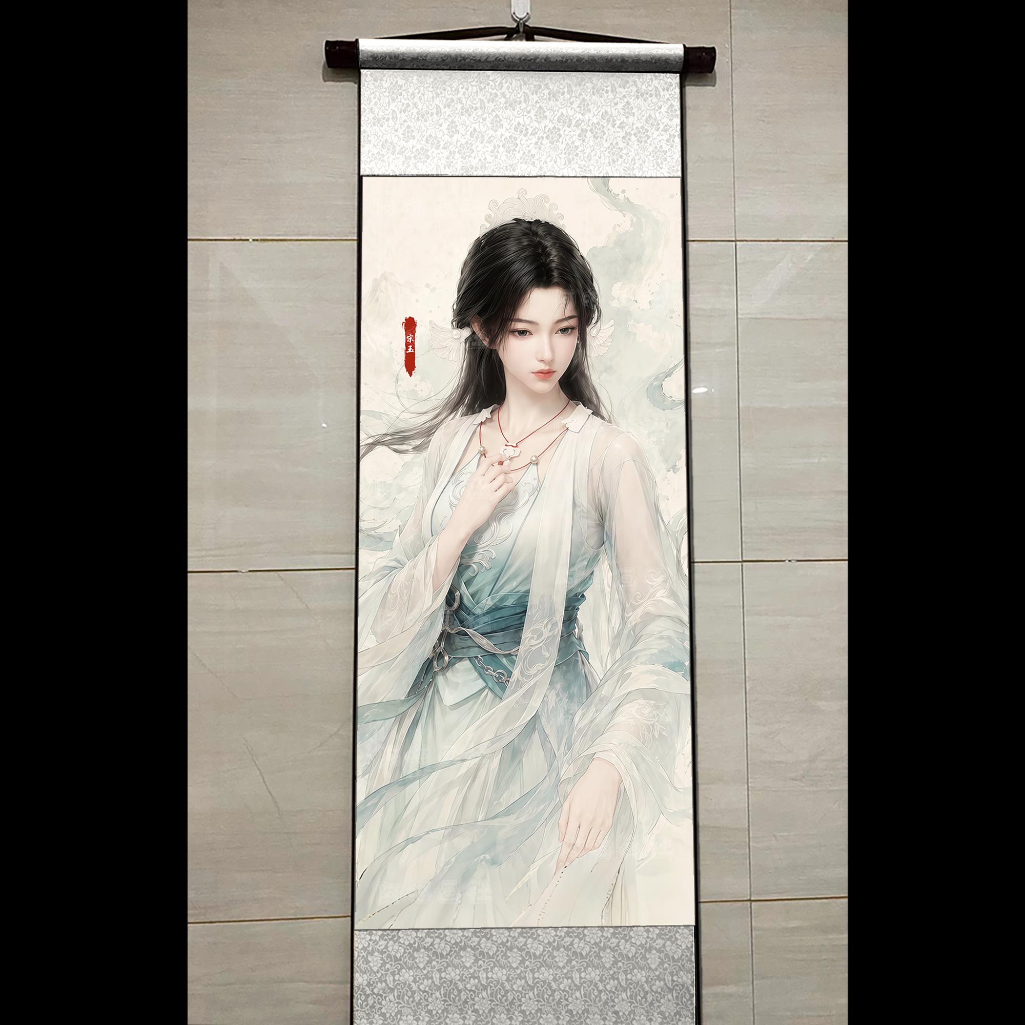 【預購】國色天香 宋玉仙子 卷軸錦緞高清精裱畫 X 阿喵畫社3
