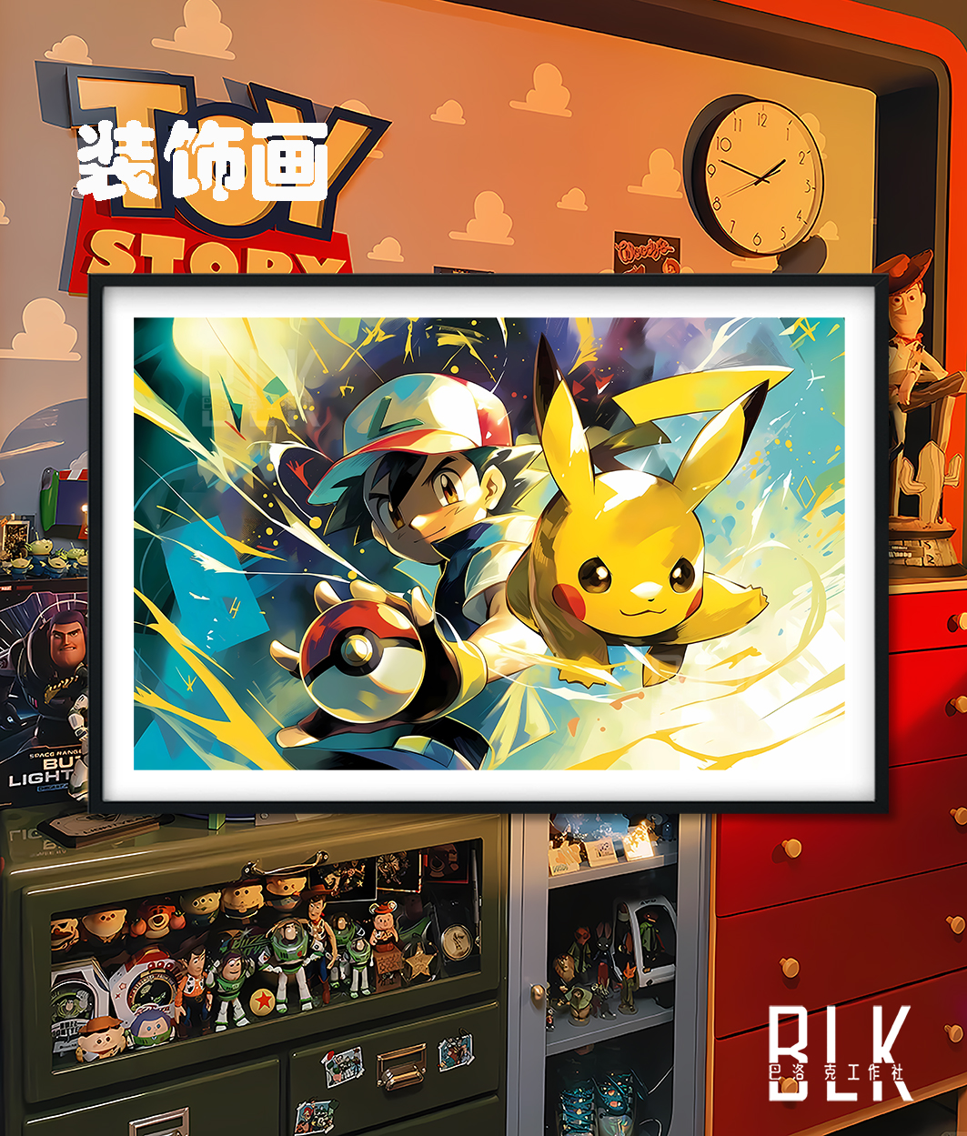 【預購】寶可夢《小智&皮卡丘》動漫裝飾畫&冰箱貼 X 巴洛克工作室4