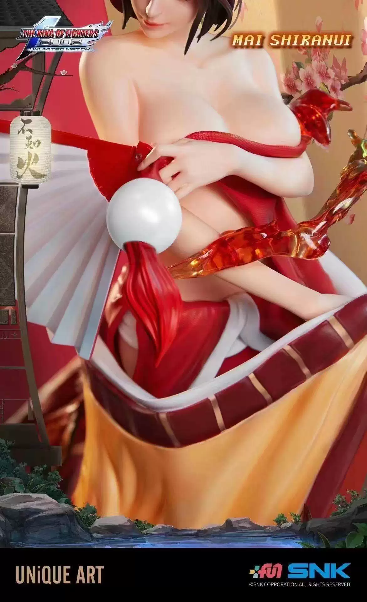 【售罄展示追加請私訊客服@toystationtw】拳皇2002UM 大型收藏級雕像 不知火舞 X SNK+UNiQUE ART 正版授權7
