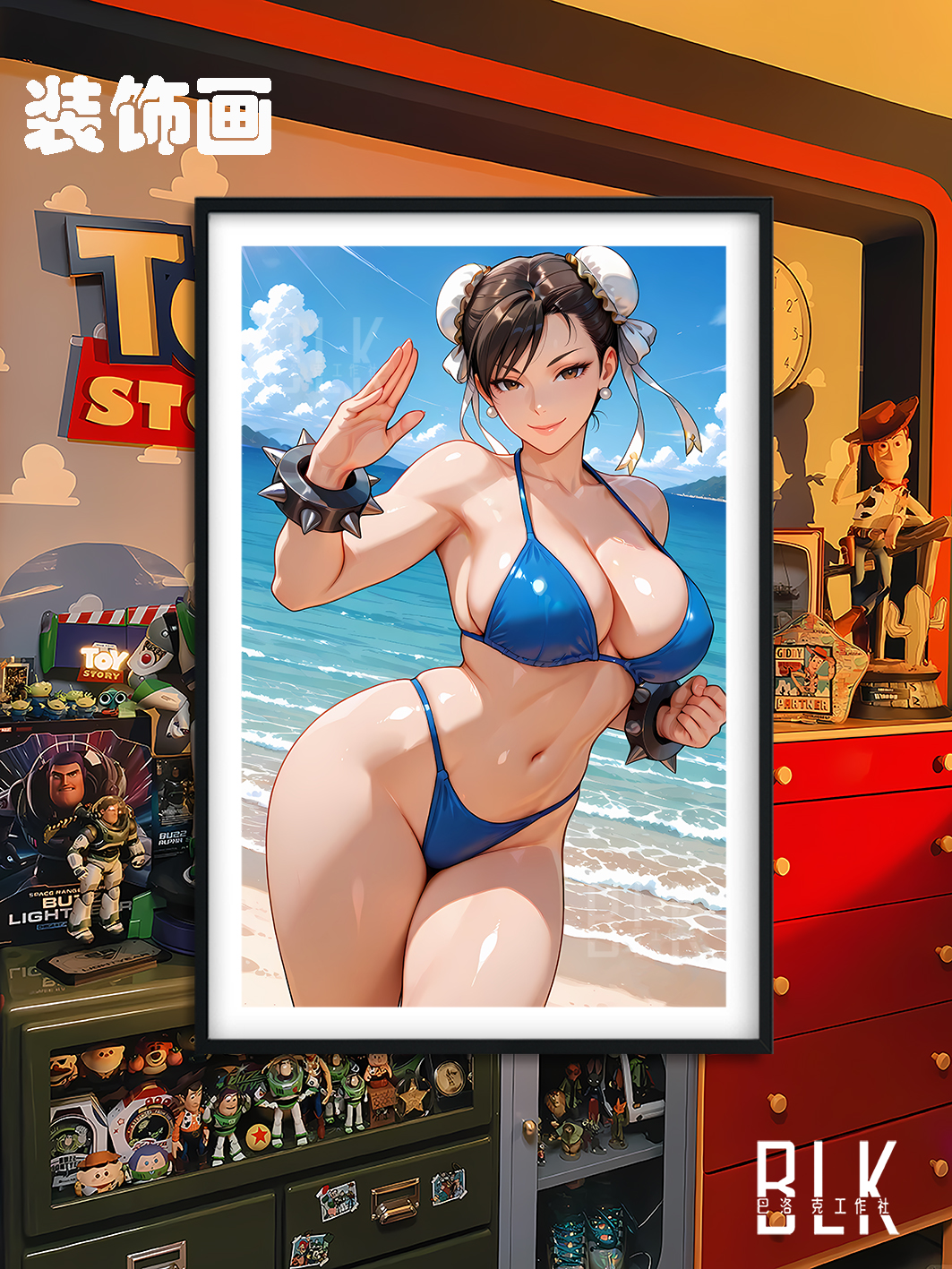 【預購】街頭霸王《海灘春麗》動漫裝飾畫&冰箱貼 X 巴洛克工作室4