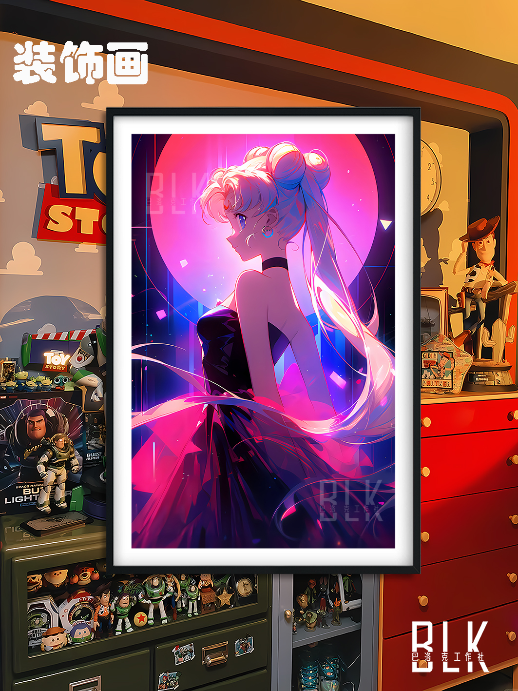 【預購】美少女戰士《粉色美少女》動漫裝飾畫&冰箱貼 X 巴洛克工作室4