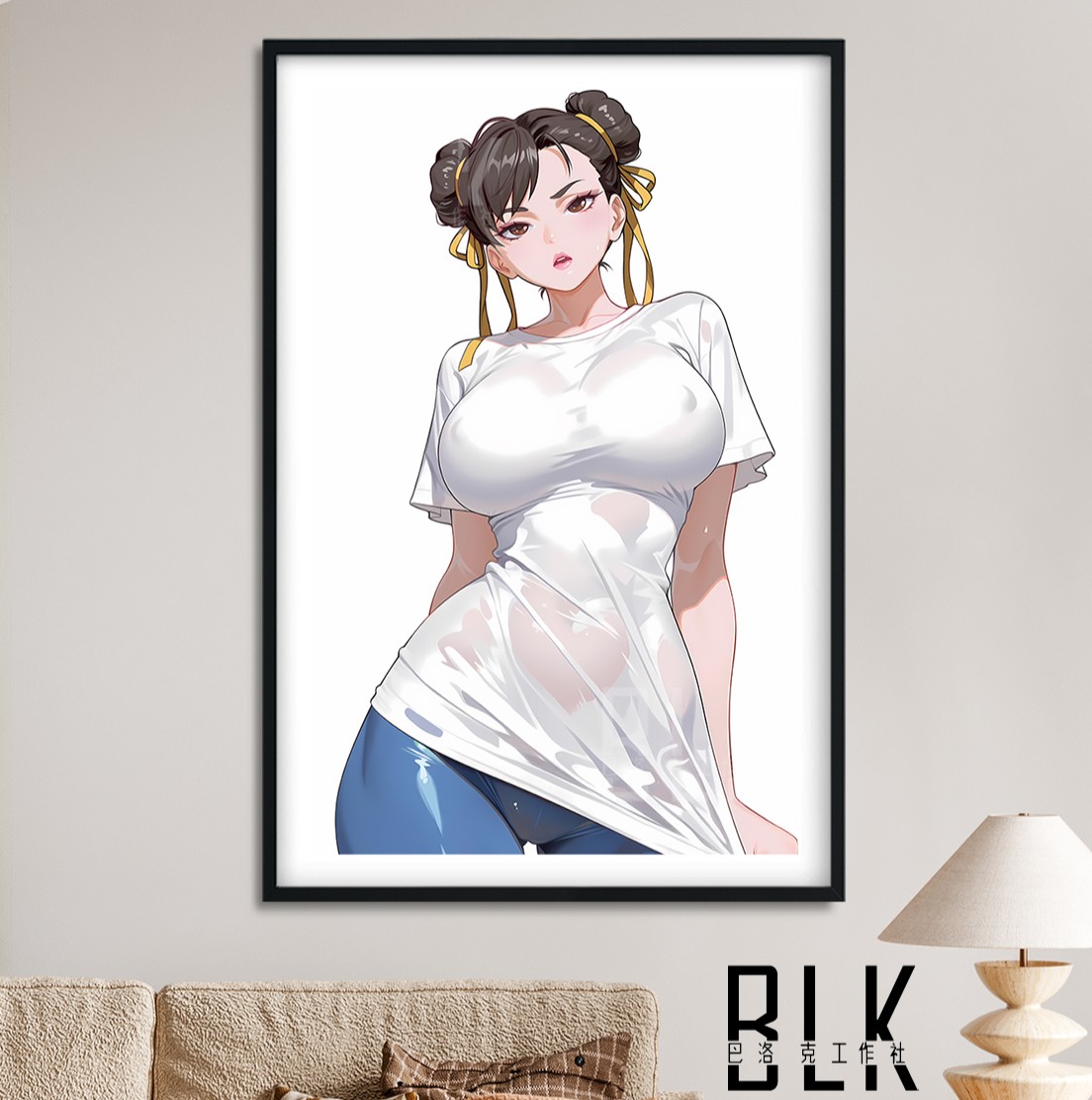 【預購】街頭霸王《白色春麗》動漫裝飾畫&冰箱貼 X 巴洛克工作室1