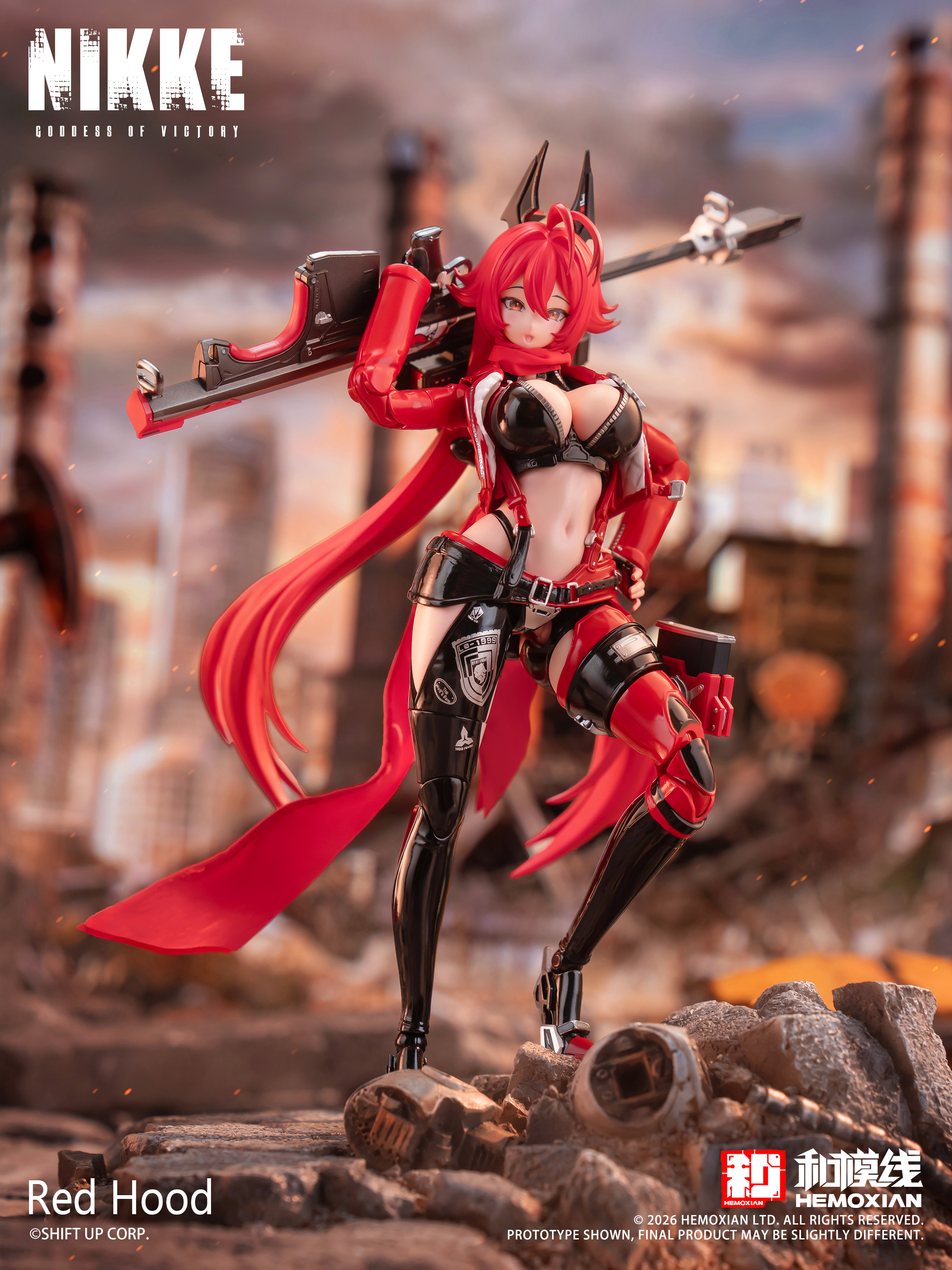 【售罄展示追加請私訊客服@toystationtw】NIKKE勝利女神 拼裝可動模型 小紅帽 X 和模線4