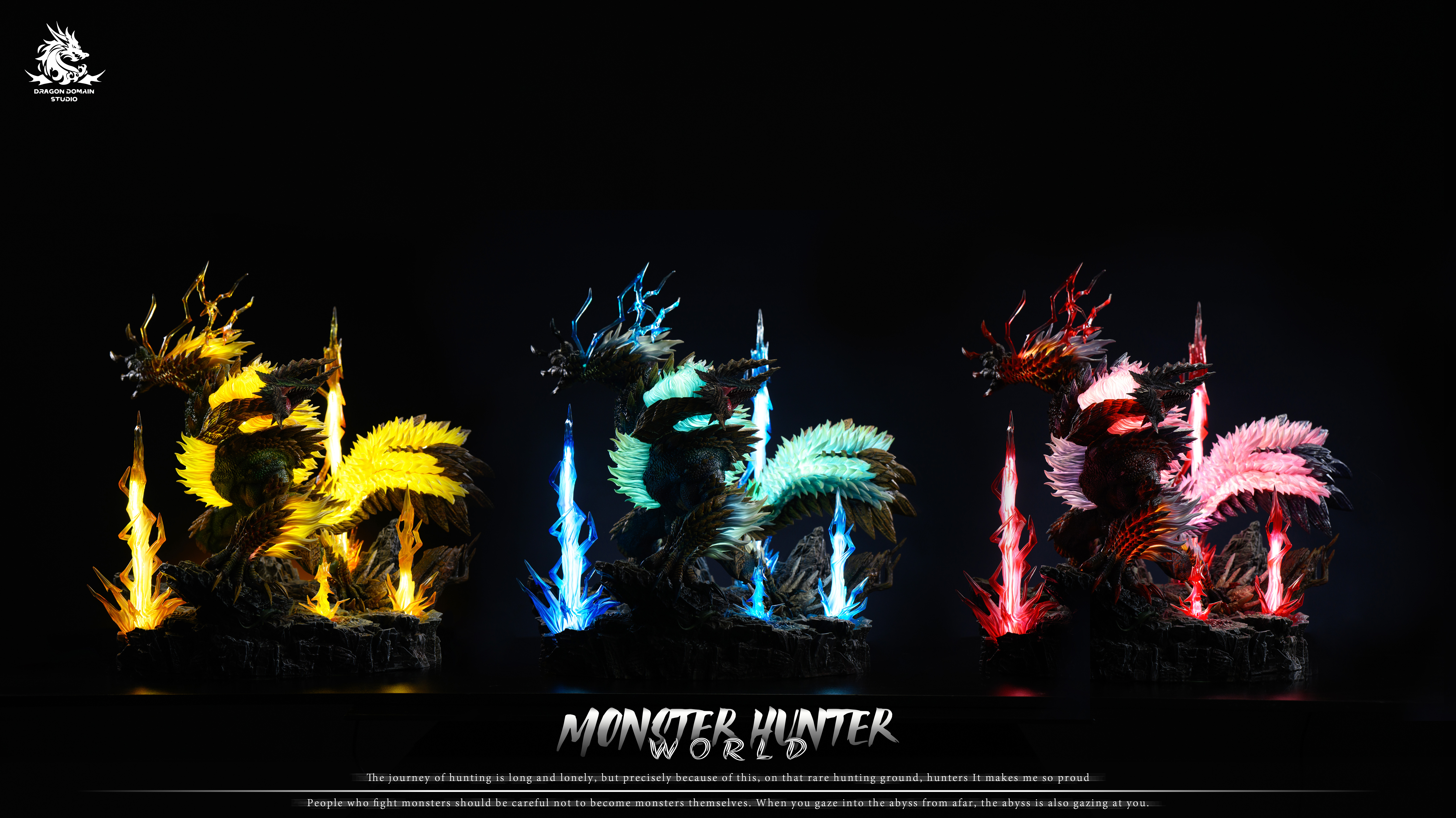 【預購】魔物獵人 大尺寸帶燈光 雷狼龍&獄狼龍&金雷公 X Dragon Realm2