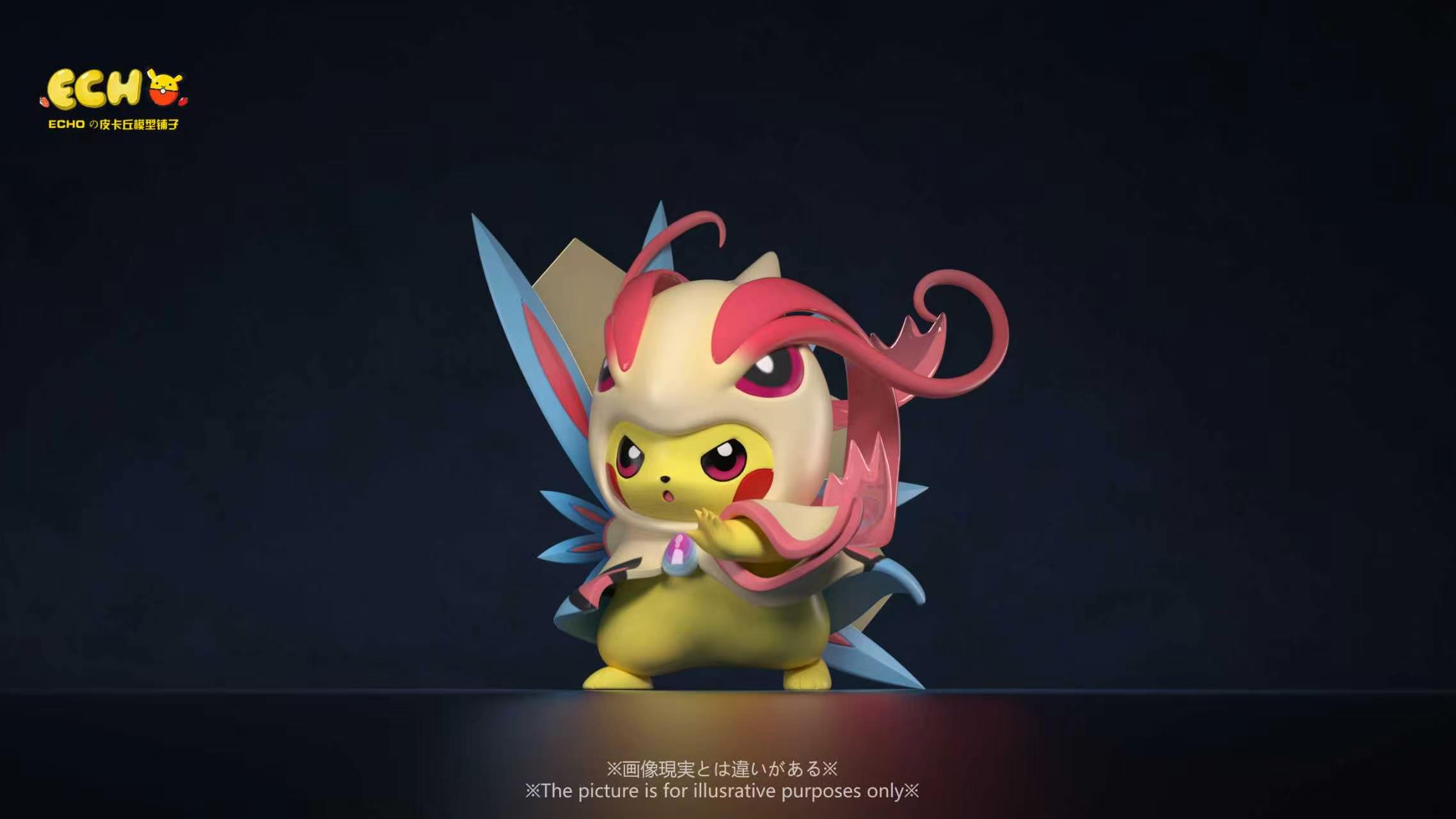 【預購】寶可夢 美娜斯變裝皮卡丘 X ECHO皮卡丘模型鋪子(皮模鋪)3