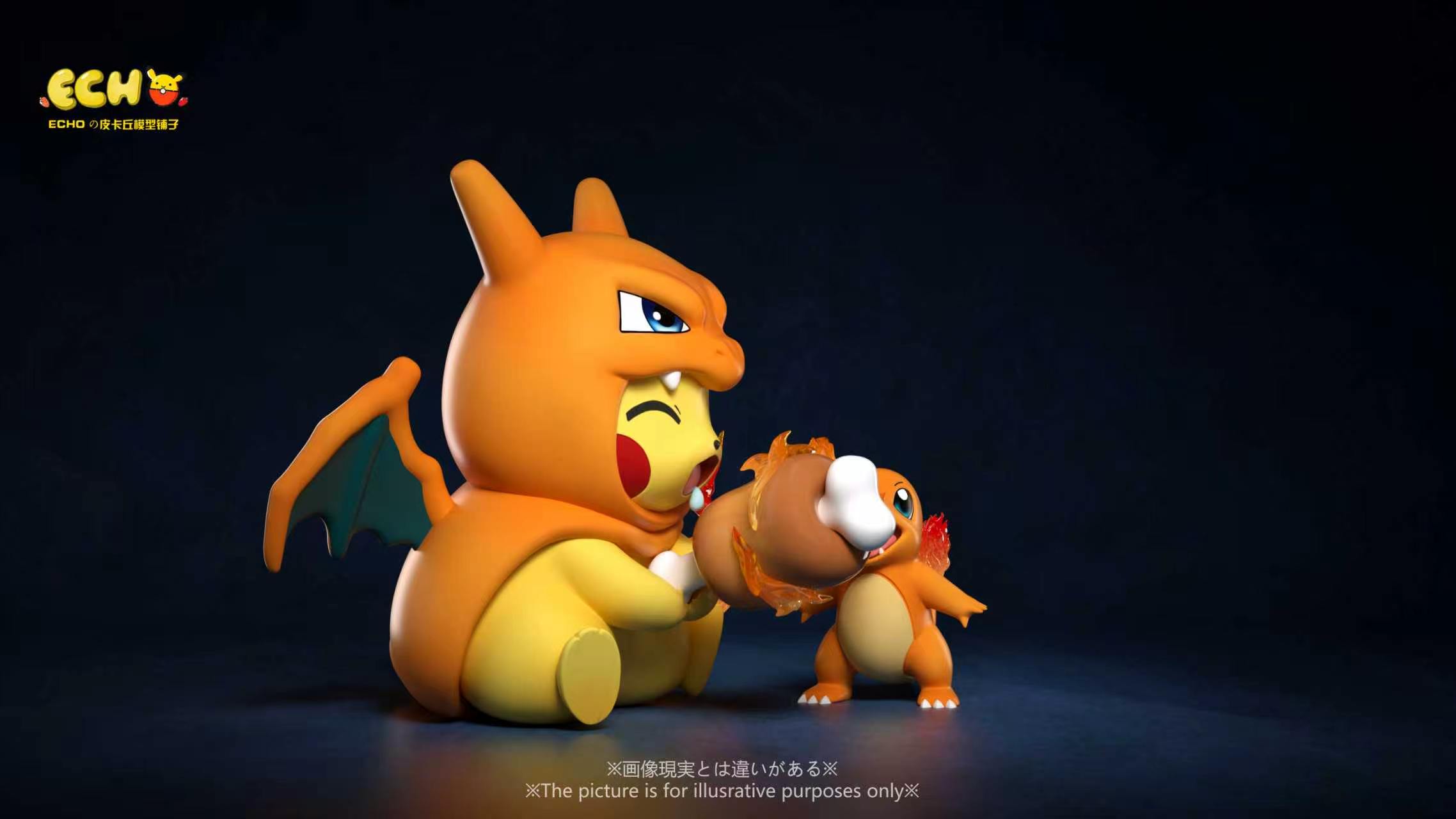 【預購】寶可夢 初代御三家變裝皮卡丘 X ECHO皮卡丘模型鋪子10