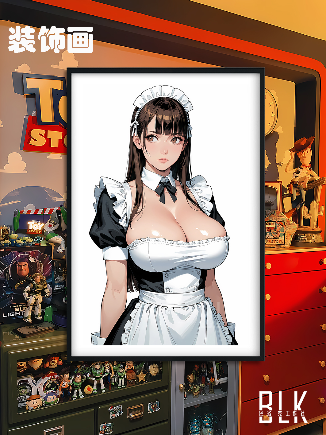 【預購】街頭霸王《黑衣女僕》動漫裝飾畫&冰箱貼 X 巴洛克工作室3