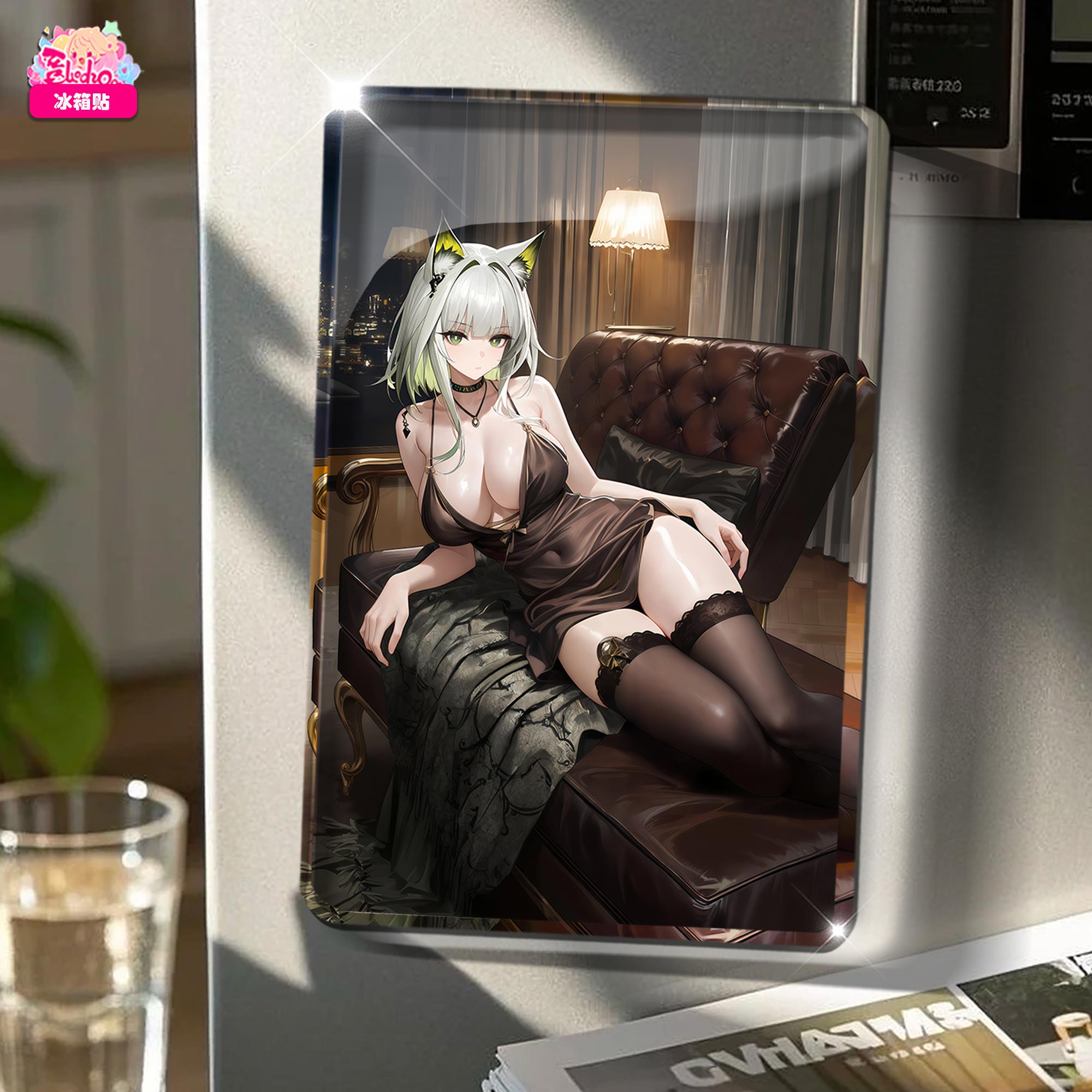 【預購】明日方舟 黑絲-貓娘凱爾希 12k收藏超清精裱畫 X 阿喵畫社3