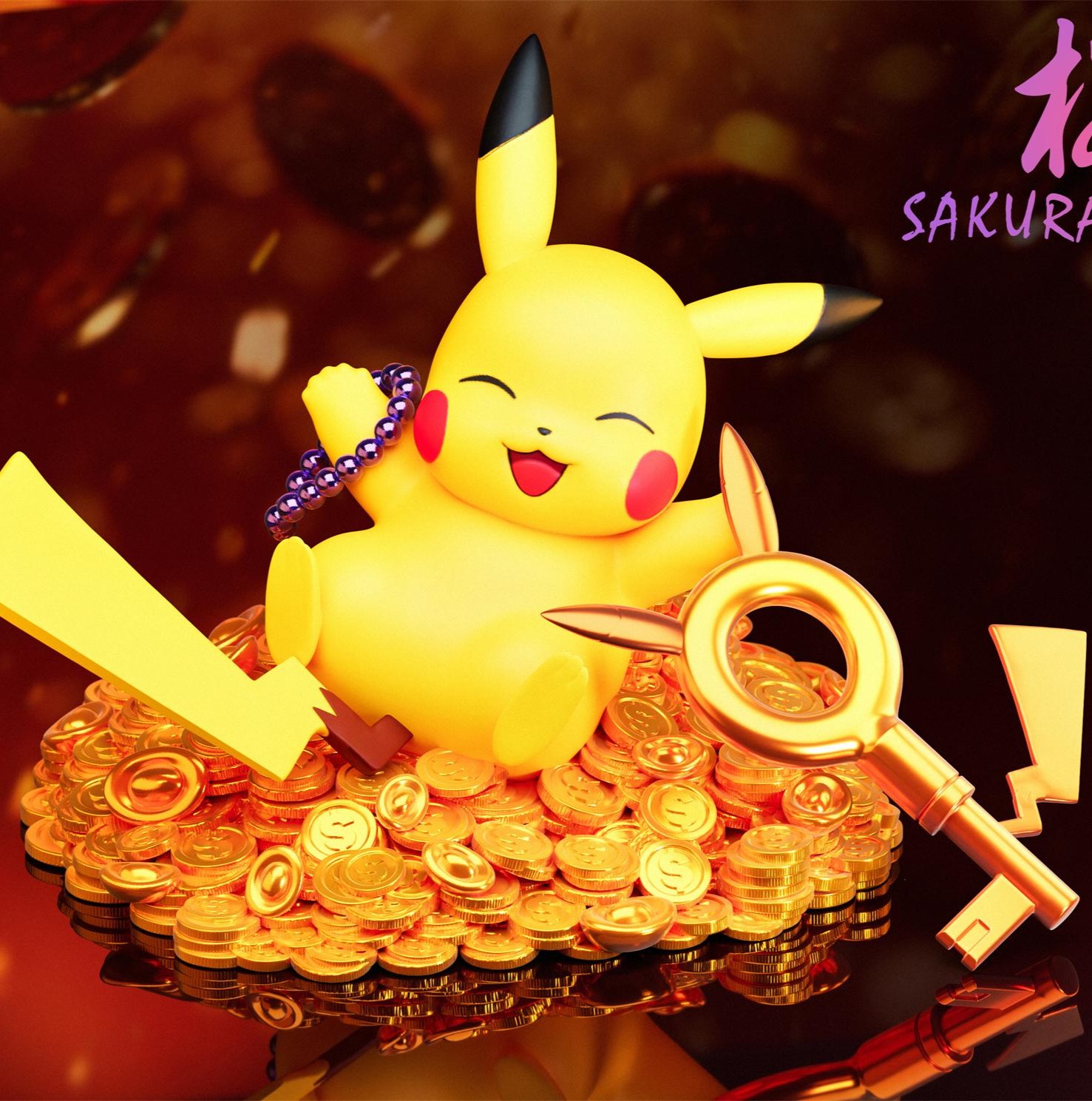 【預購】寶可夢 新年睡著來錢--躺平皮卡丘3.0 X SAKURA櫻1