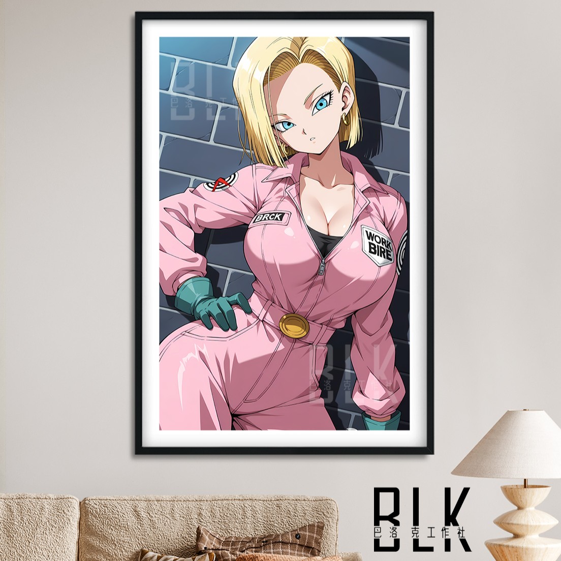 【預購】七龍珠《粉衣18號》動漫裝飾畫&冰箱貼 X 巴洛克工作室1