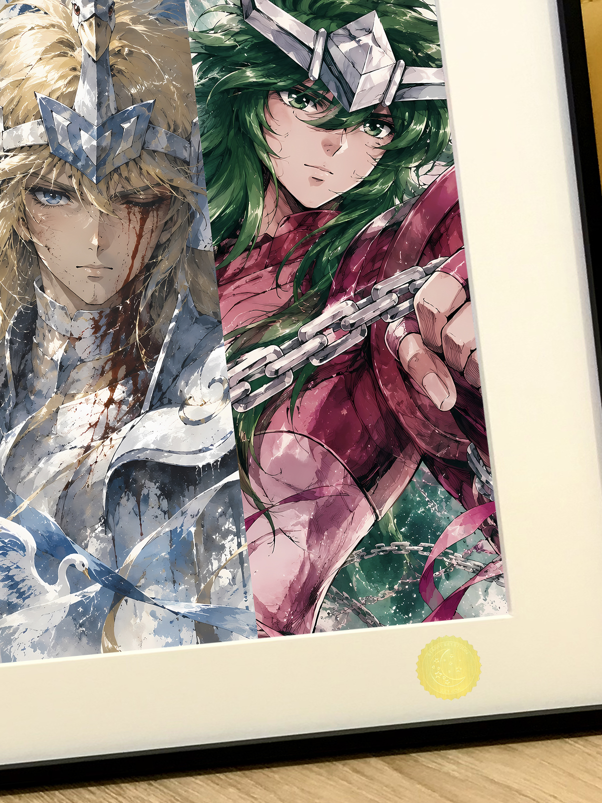 【預購】聖鬥士星矢《水墨青銅五小強》裝飾畫 X 星空工作室5