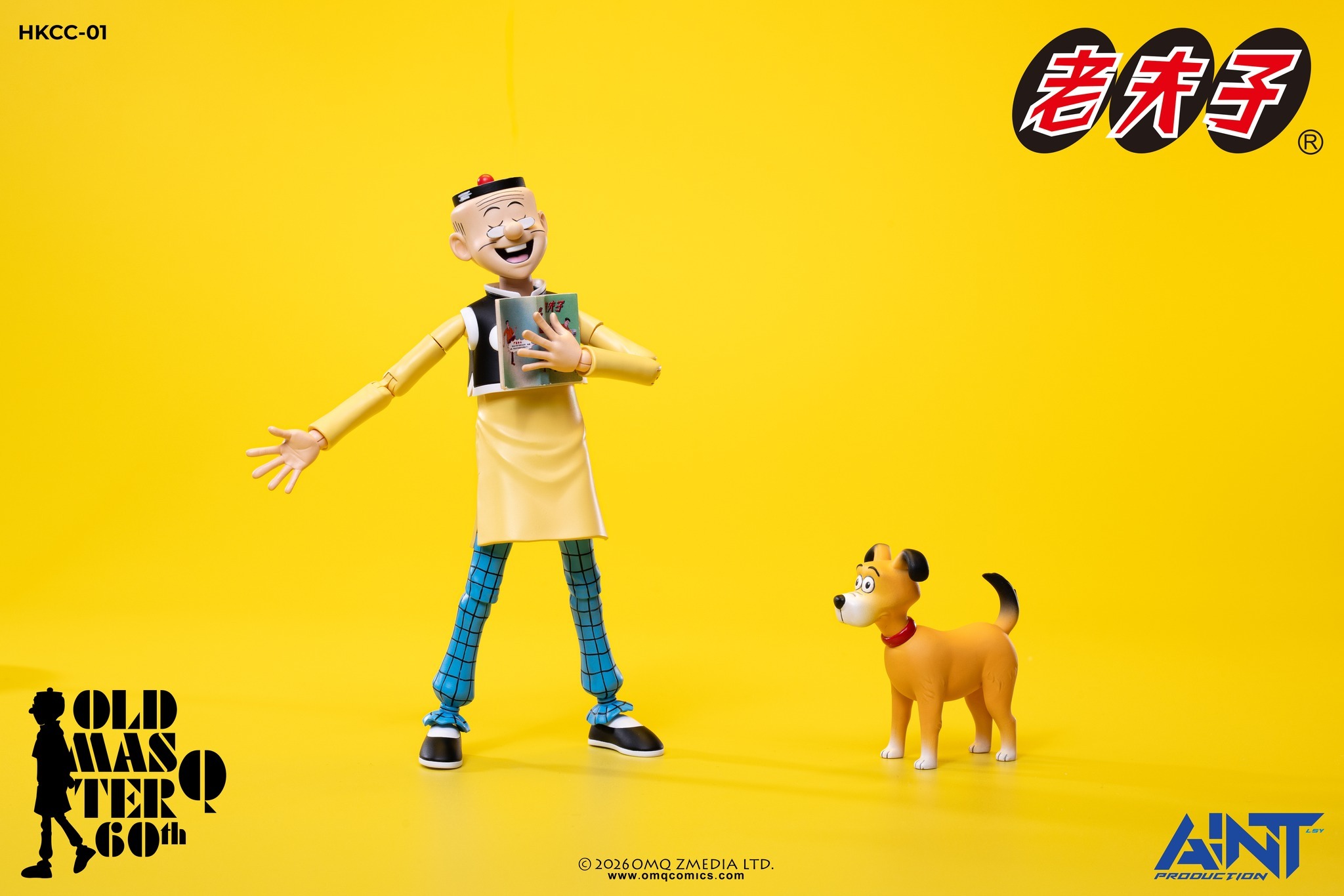 【售罄展示追加請私訊客服@toystationtw】1/12比例老夫子 60周年紀念版可動人偶 HKCC-01 再版 X AINT Production12