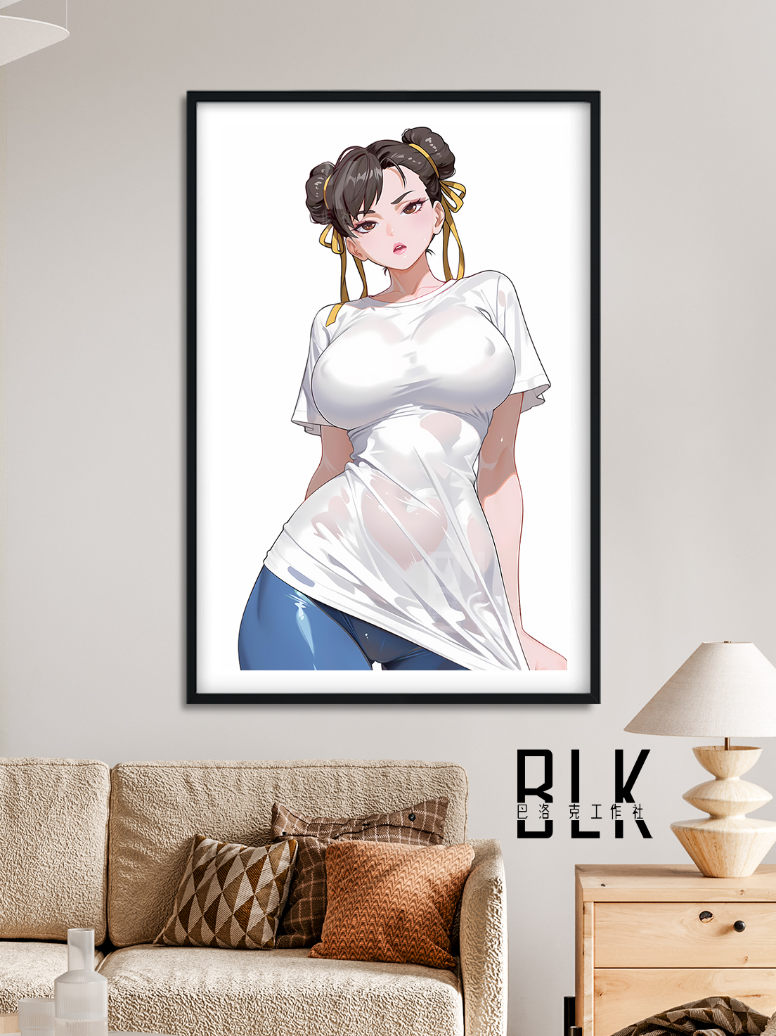 【預購】街頭霸王《白色春麗》動漫裝飾畫&冰箱貼 X 巴洛克工作室2