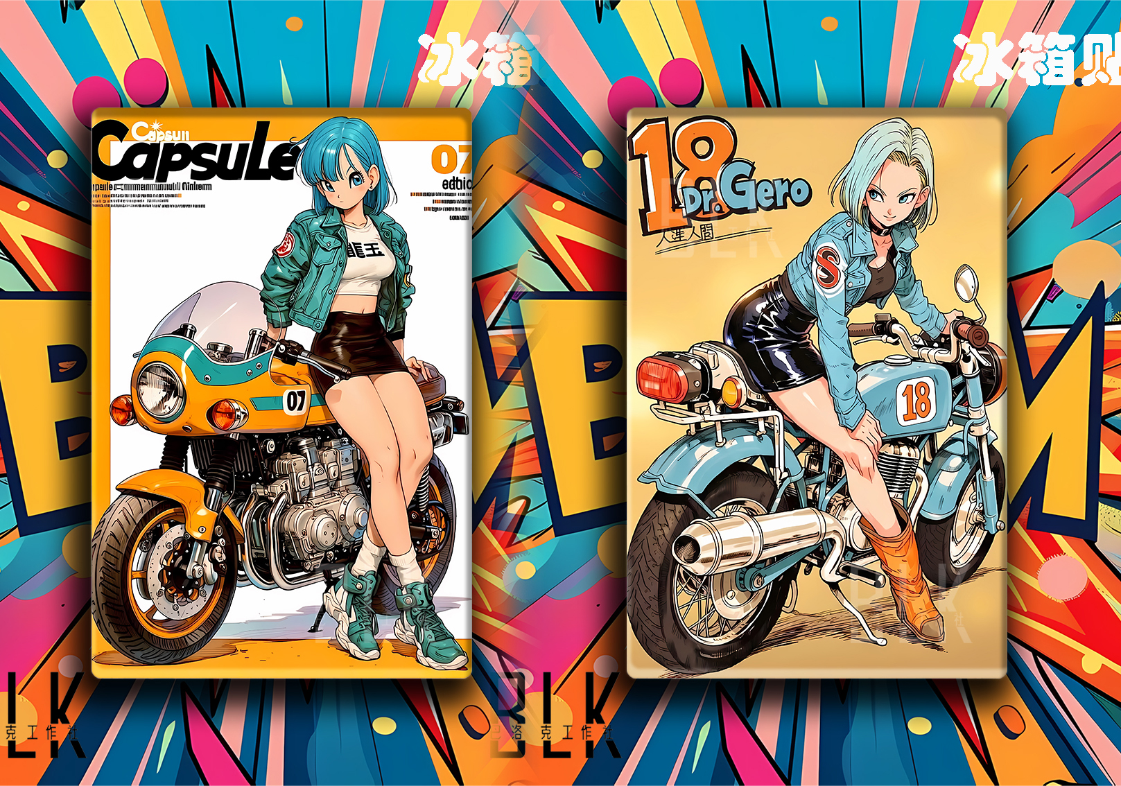 【預購】七龍珠《機車布瑪》動漫裝飾畫&冰箱貼 X 巴洛克工作室7
