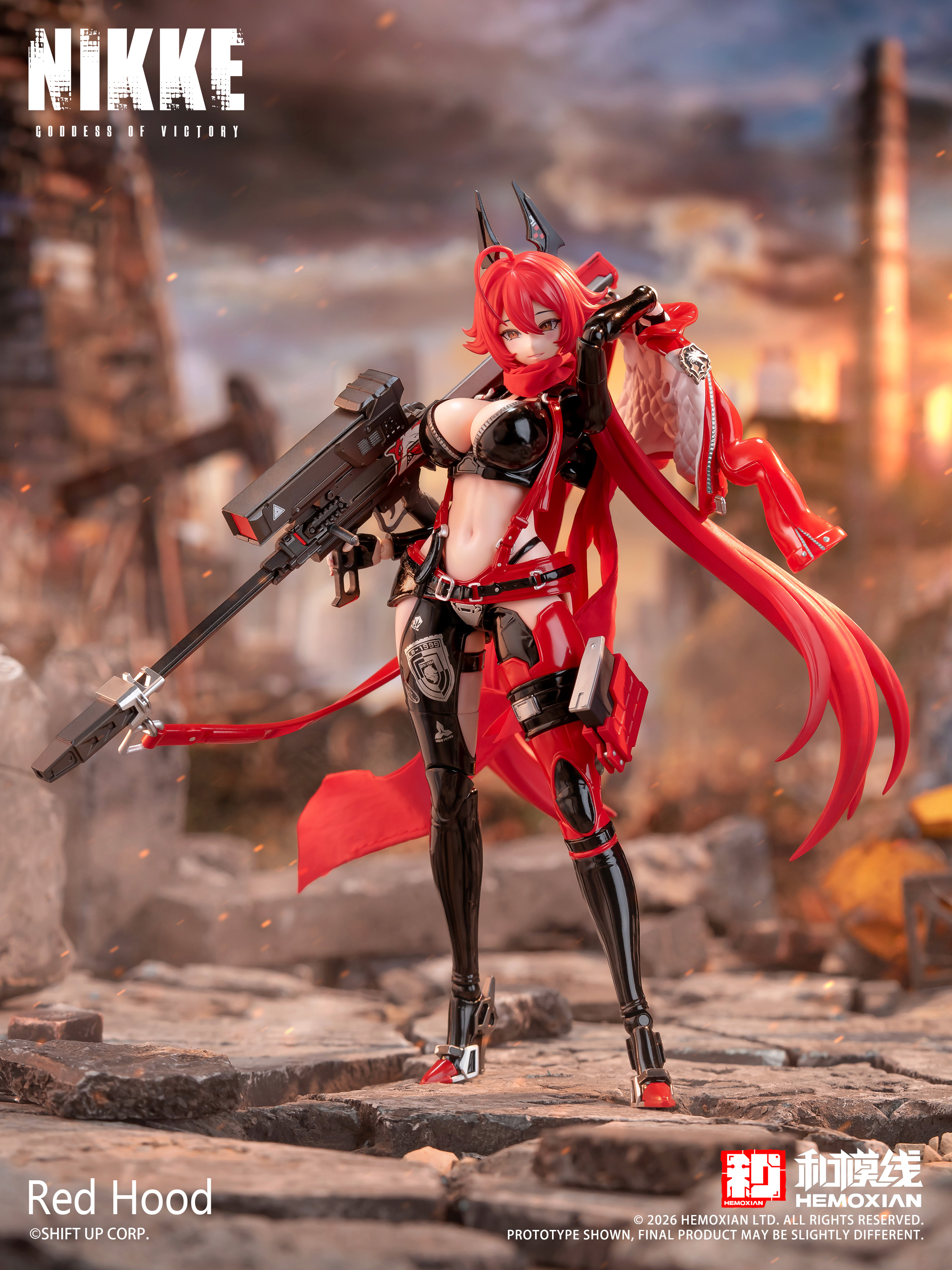【售罄展示追加請私訊客服@toystationtw】NIKKE勝利女神 拼裝可動模型 小紅帽 X 和模線2