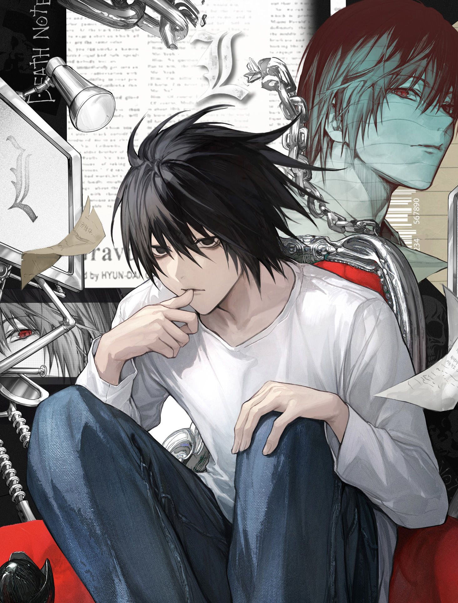 【預購】死亡筆記本《L》動漫裝飾畫 X H2工作室4