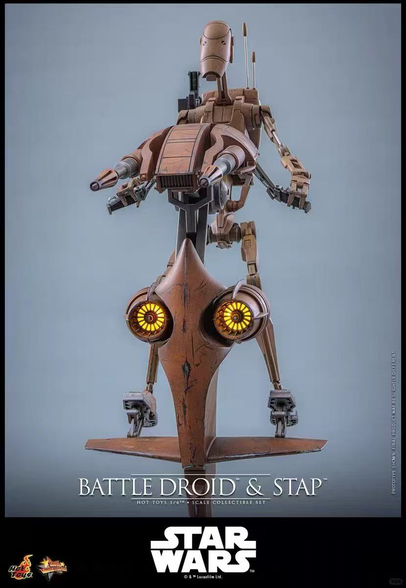 【預購】《星球大戰前傳1:幽靈的威脅》MMS887-戰鬥機器人和STAP X HotToys5