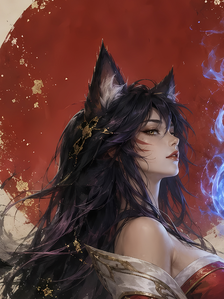【預購】英雄聯盟LOL《九尾妖狐》動漫遊戲裝飾畫 X 星空工作室7