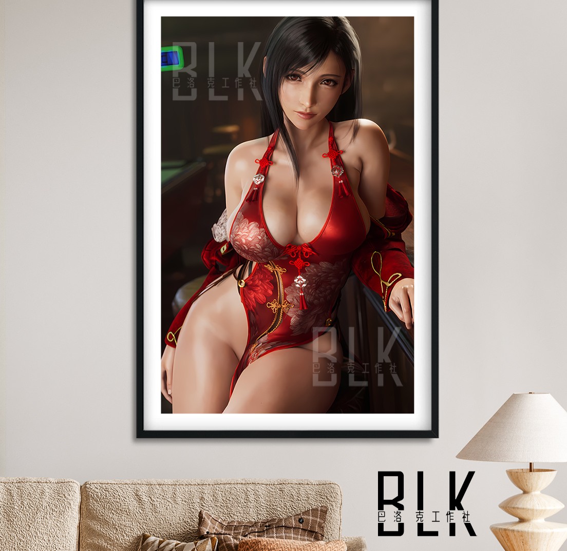 【預購】最終幻想《旗袍蒂法》遊戲動漫裝飾畫&冰箱貼 X 巴洛克工作室1