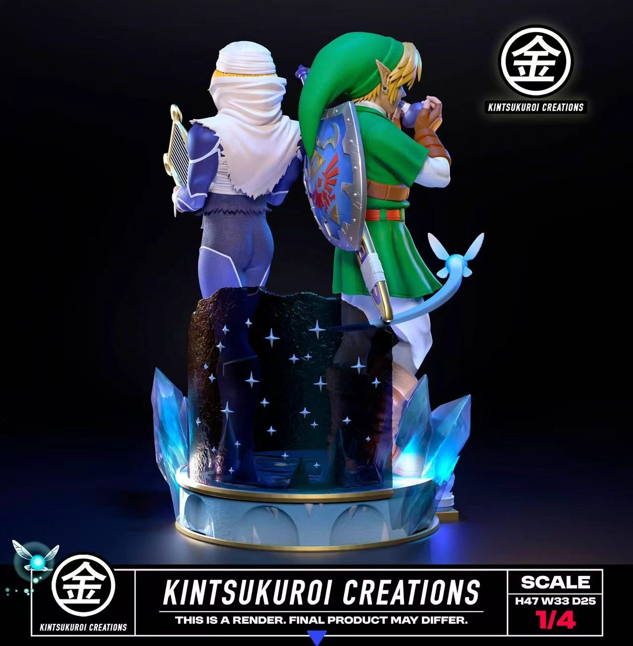 【預購】薩爾達傳說 雙人場景雕像 林克與希克 X KINTSUKUROI CREATIONS4