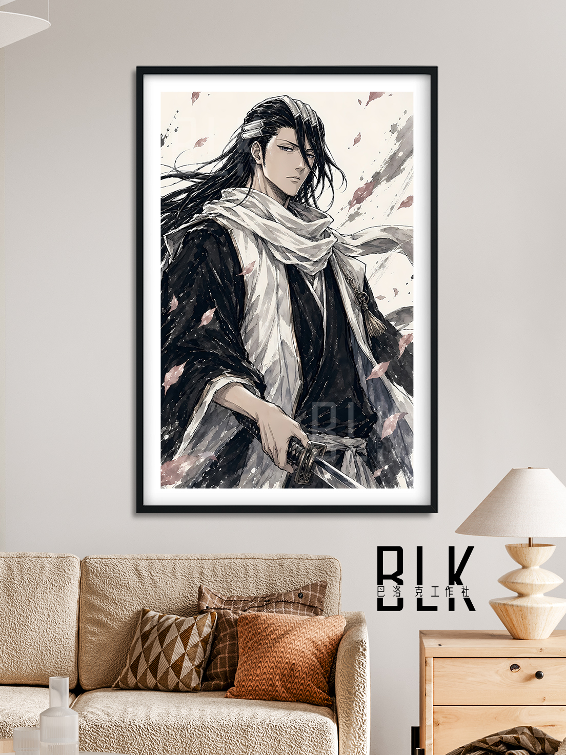 【預購】死神《水墨白哉》動漫裝飾畫&冰箱貼 X 巴洛克工作室2