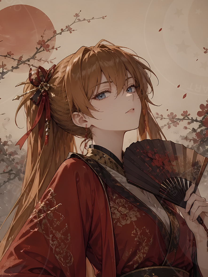 【預購】Eva新世紀福音戰士《國風明日香&綾波零》裝飾畫 X 星空工作室5