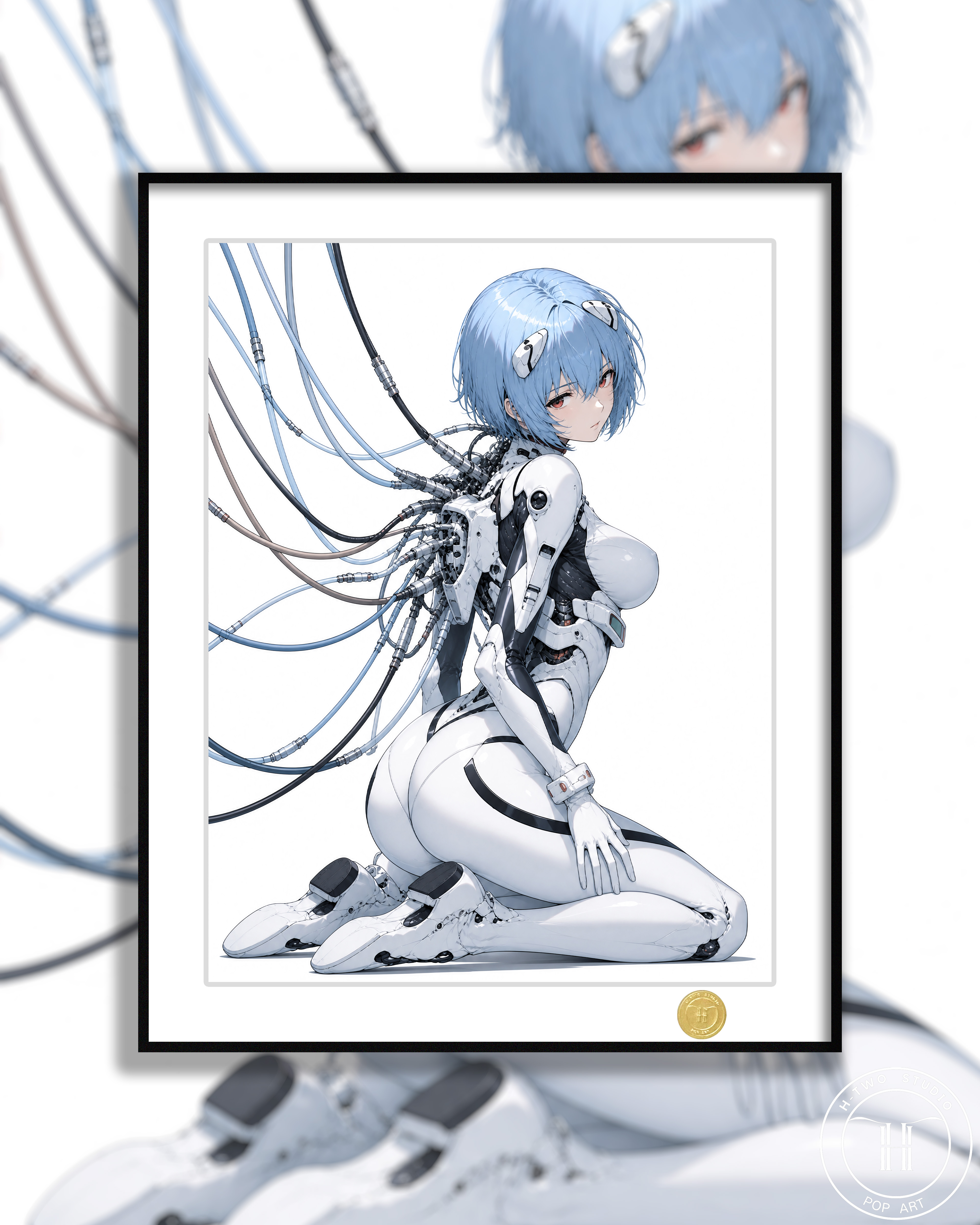 【預購】《EVAx攻殼機動隊》明日香&綾波零動漫裝飾畫 X H2工作室5