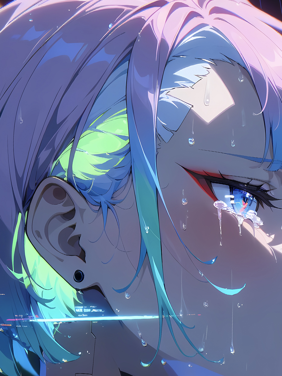 【預購】賽博朋克邊緣行者《露西之淚》動漫裝飾畫 X 星空工作室5