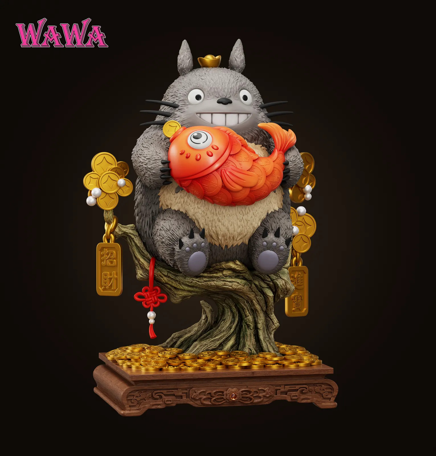 【現貨秒發】宮崎駿 招財龍貓 X WAWA-Studio3