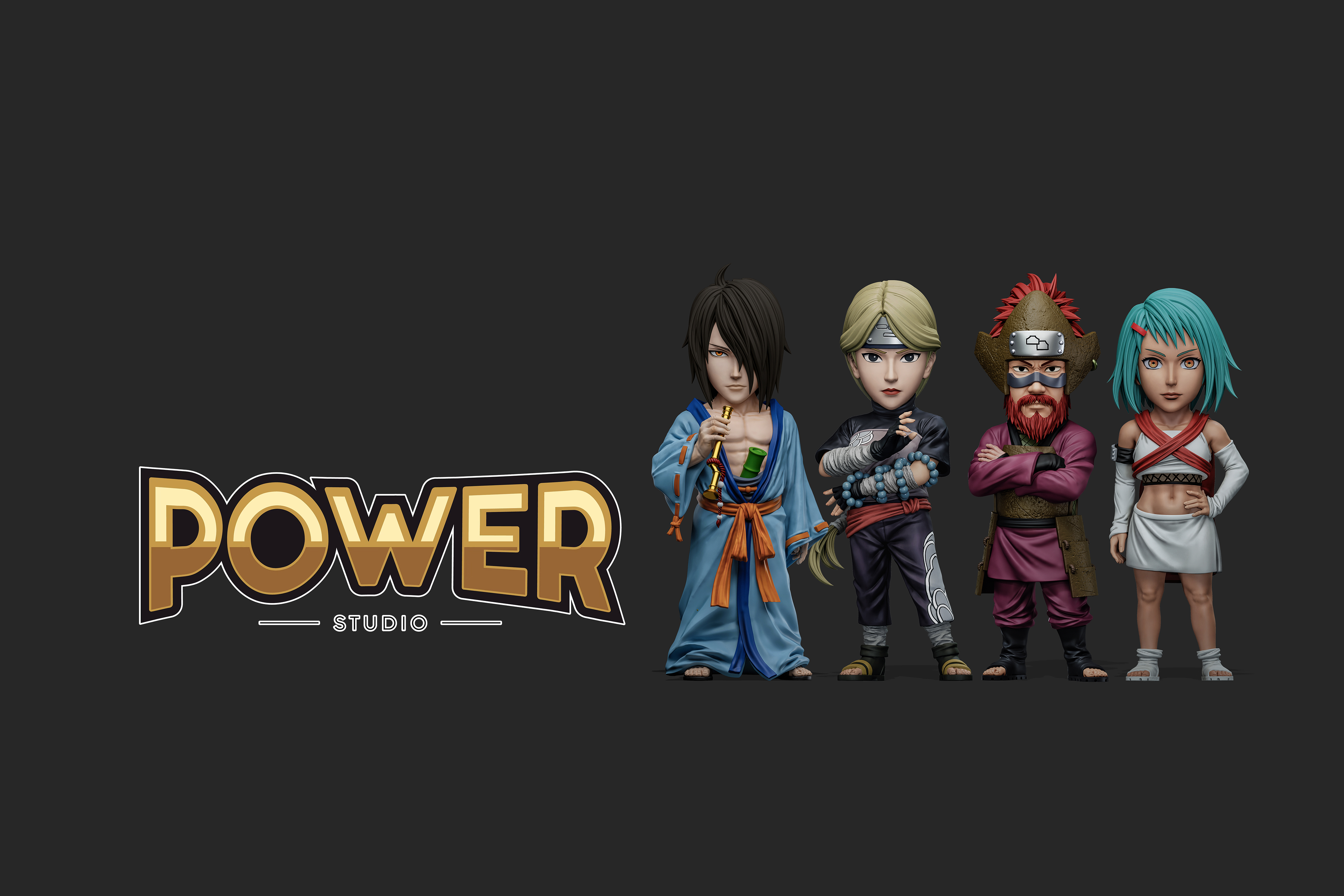 【售罄展示追加請私訊客服@toystationtw】火影忍者 人柱力—羽高 X Power-Studio4
