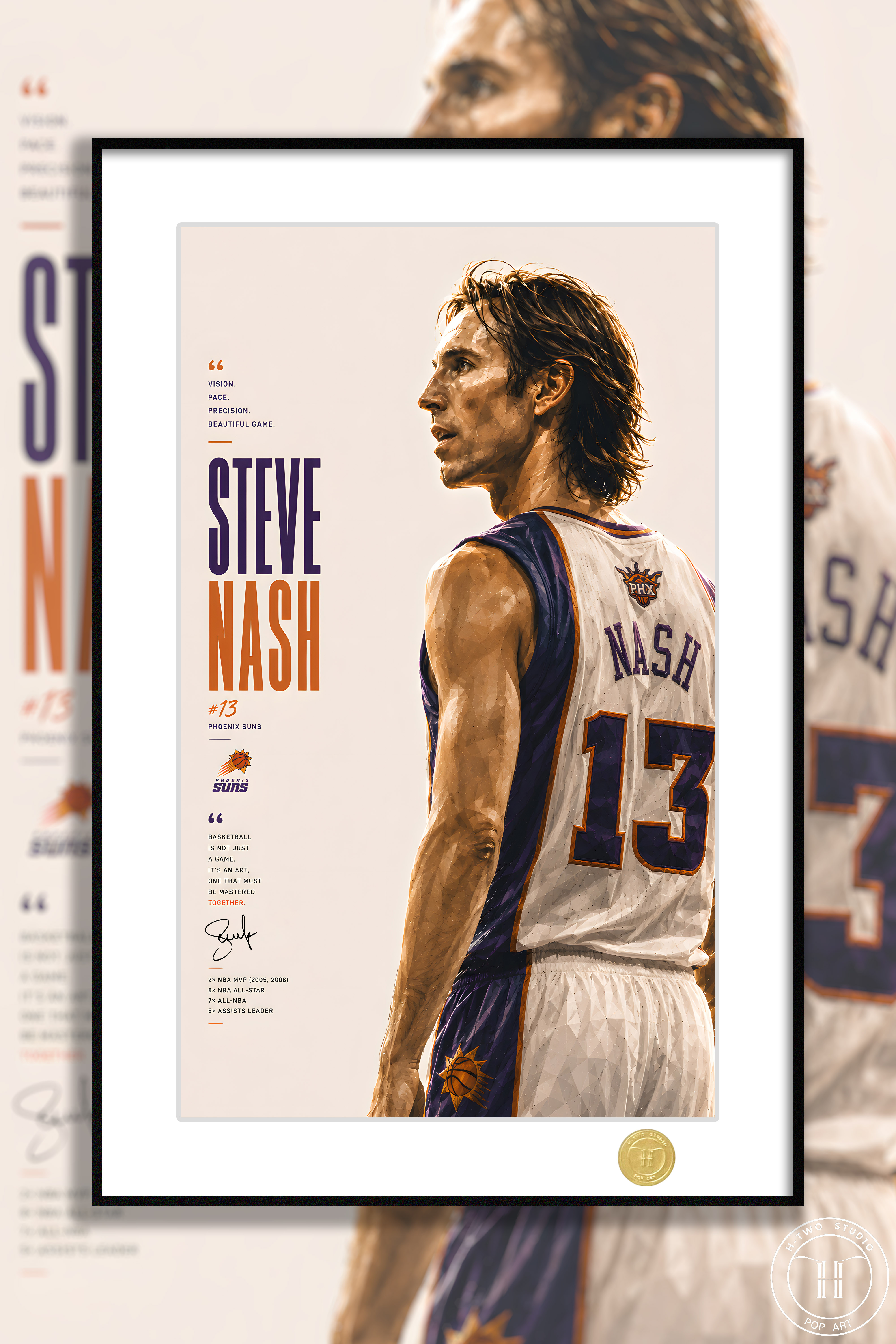 【預購】NBA《背影納什》裝飾畫 X H2工作室2