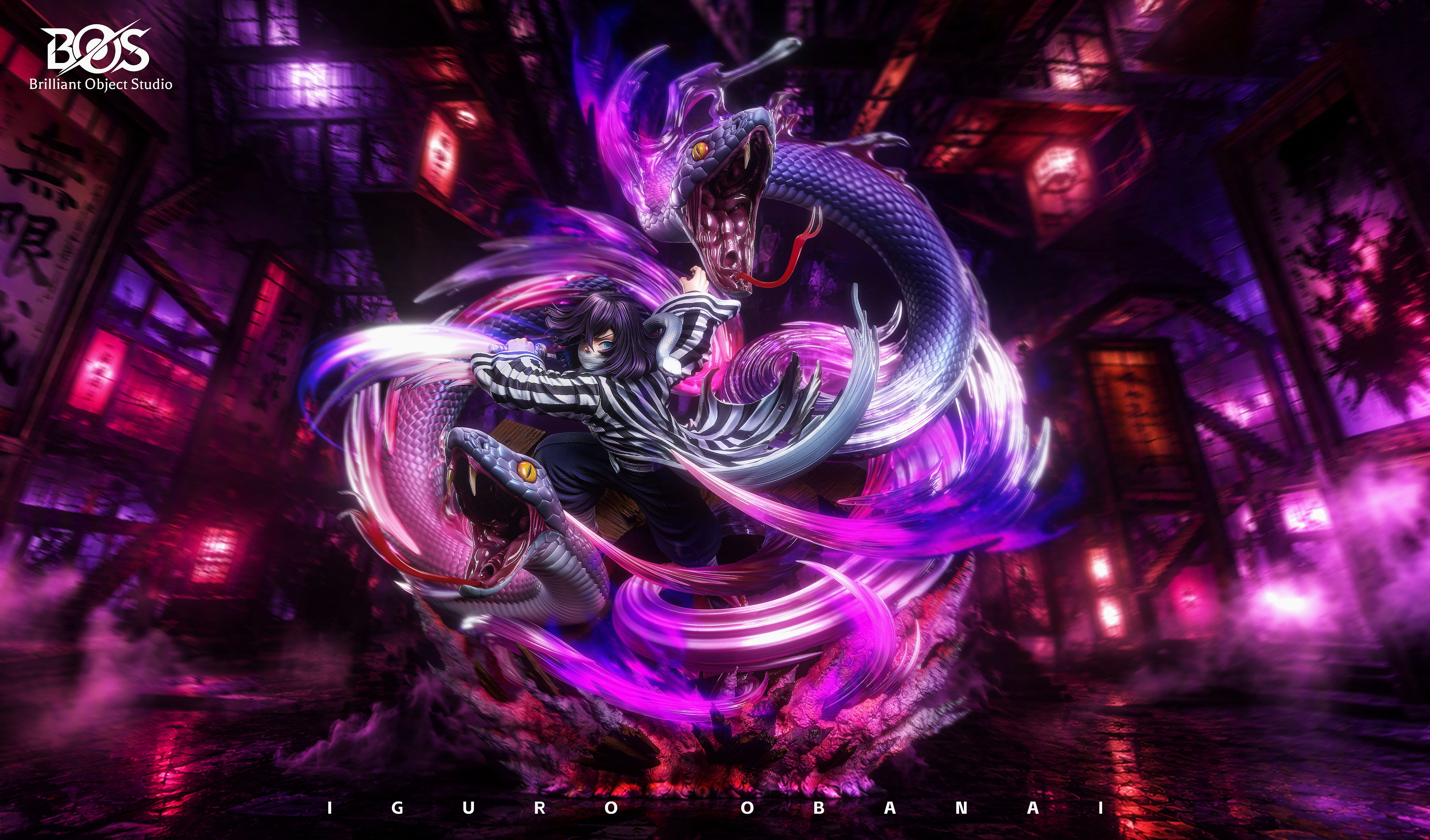 【售罄展示追加請私訊客服@toystationtw】鬼滅之刃 snake boy肆之型·頭蛇雙生 X BOS-Brilliant Object2