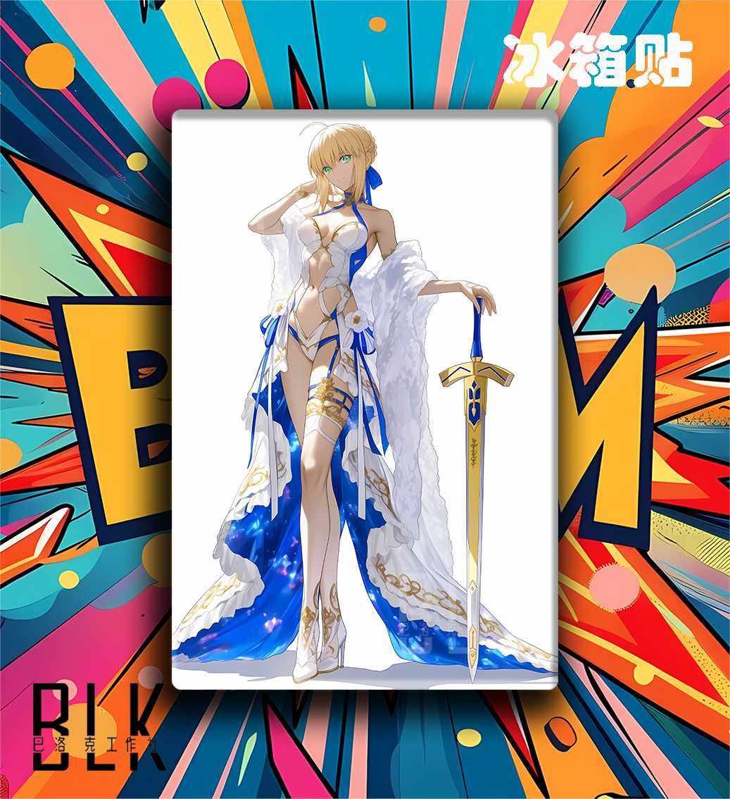 【預購】Fate/stay《白衣saber》裝飾畫&冰箱貼 X 巴洛克工作室3