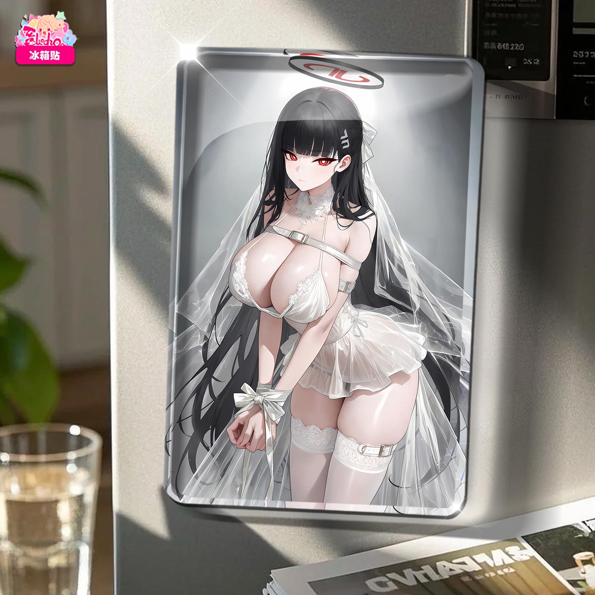 【預購】蔚藍檔案 婚紗/花嫁白禮服調月莉音RIO 12k超清裝飾畫 X 阿喵畫社7