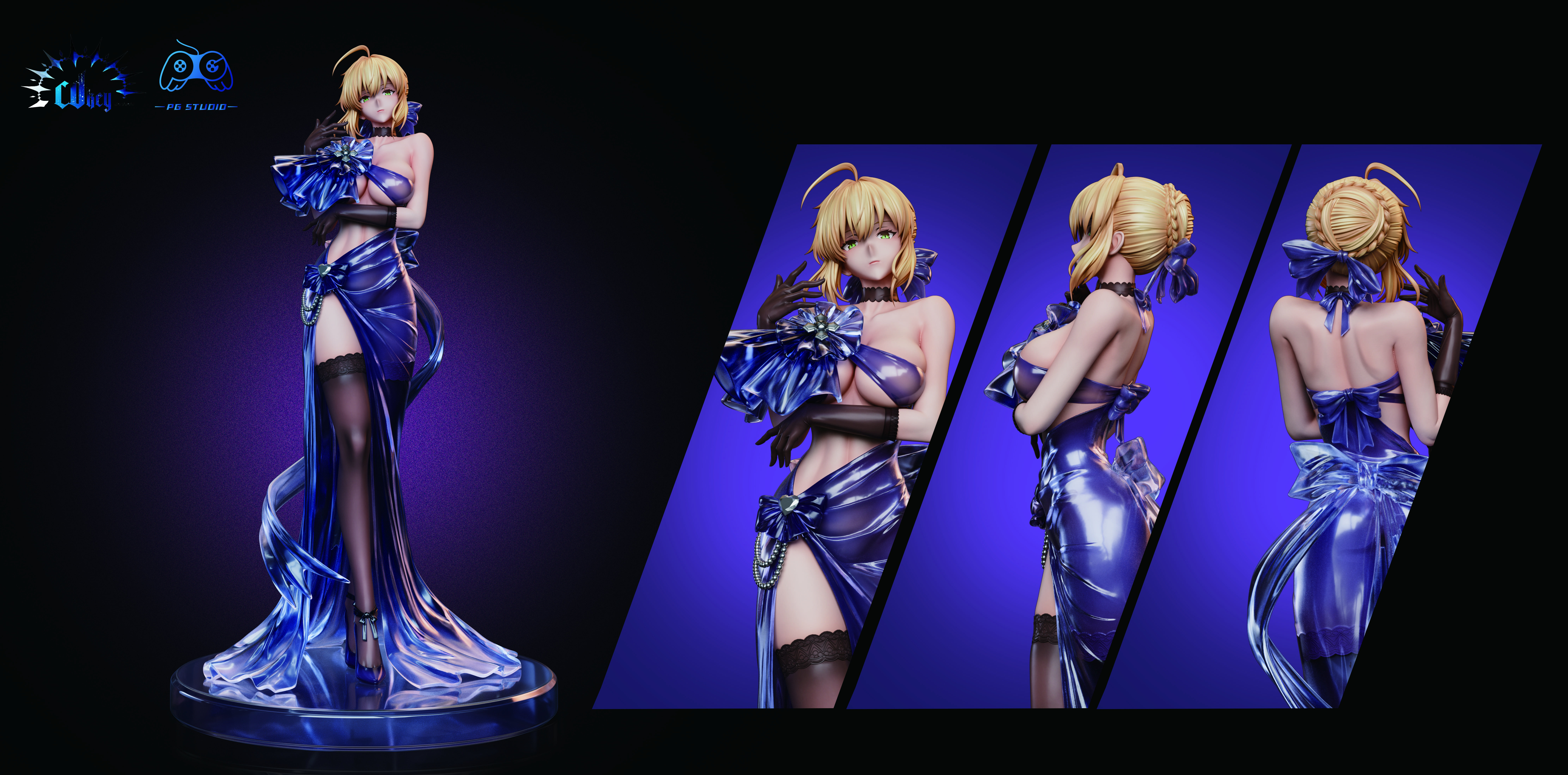 【售罄展示追加請私訊客服@toystationtw】Fate 晚禮服系列03-Saber X cdkey+PG3