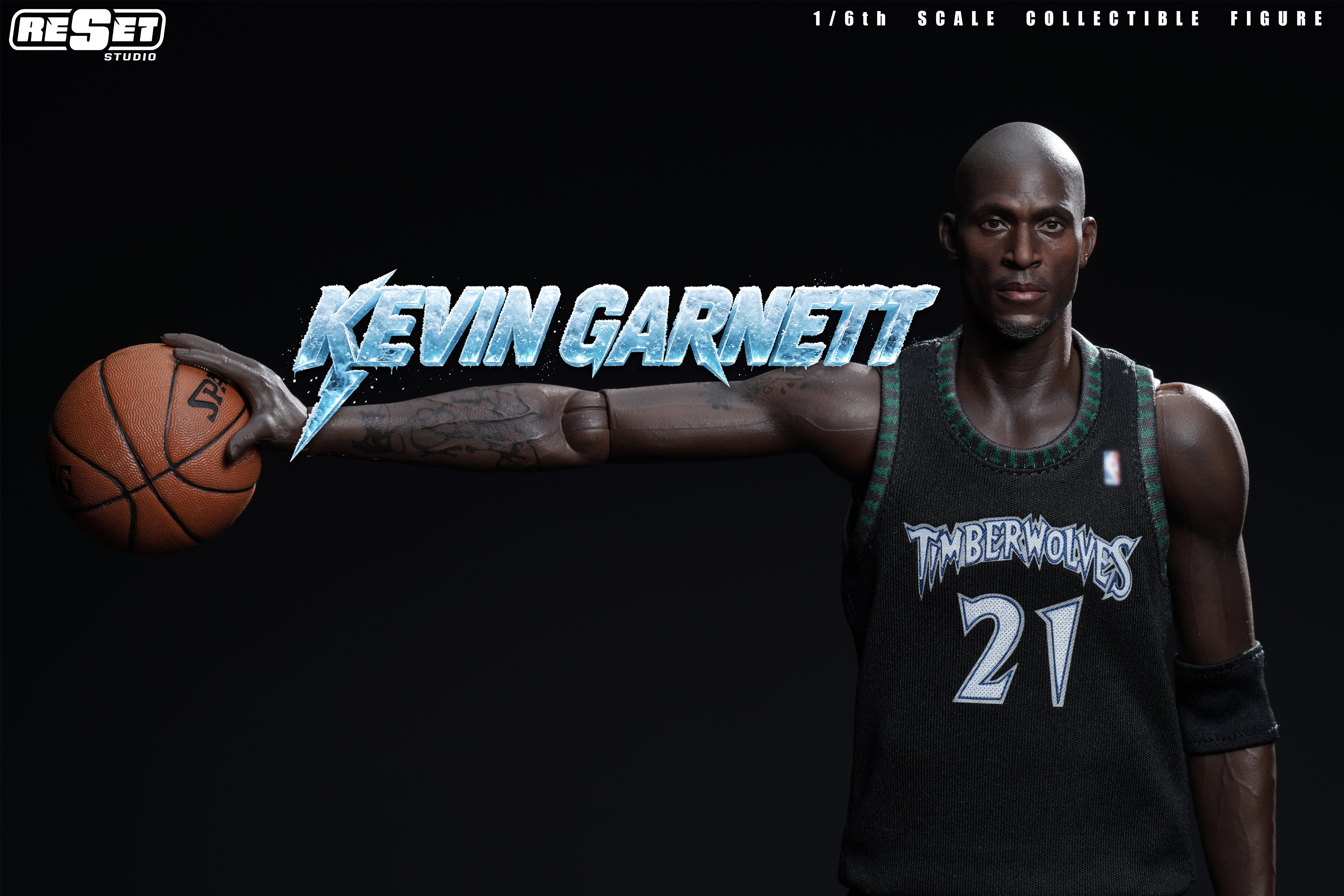 【預購】NBA 1/6收藏級可動人偶套裝 可動眼 森林狼MVP加內特 X Reset-Studio6
