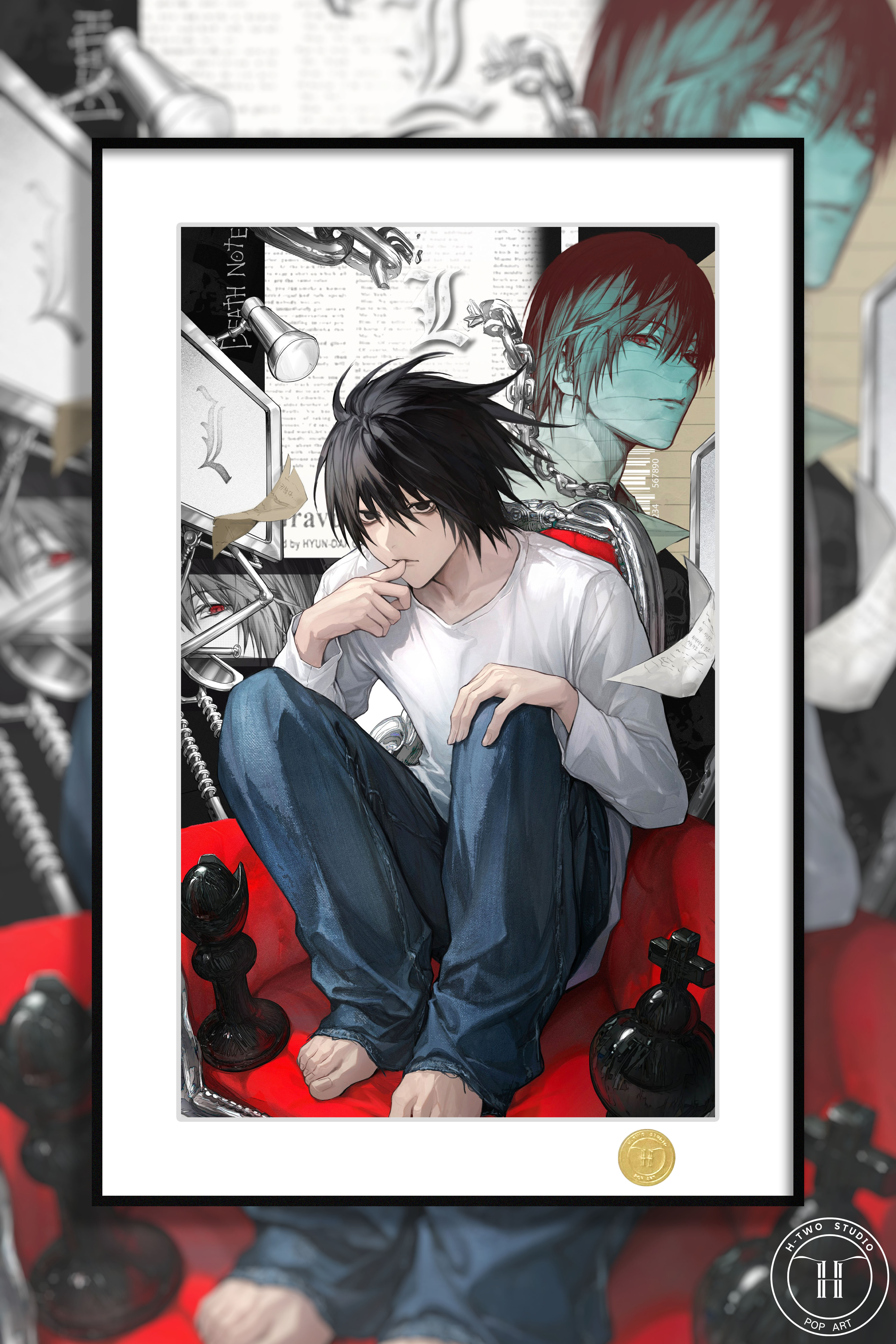 【預購】死亡筆記本《L》動漫裝飾畫 X H2工作室2