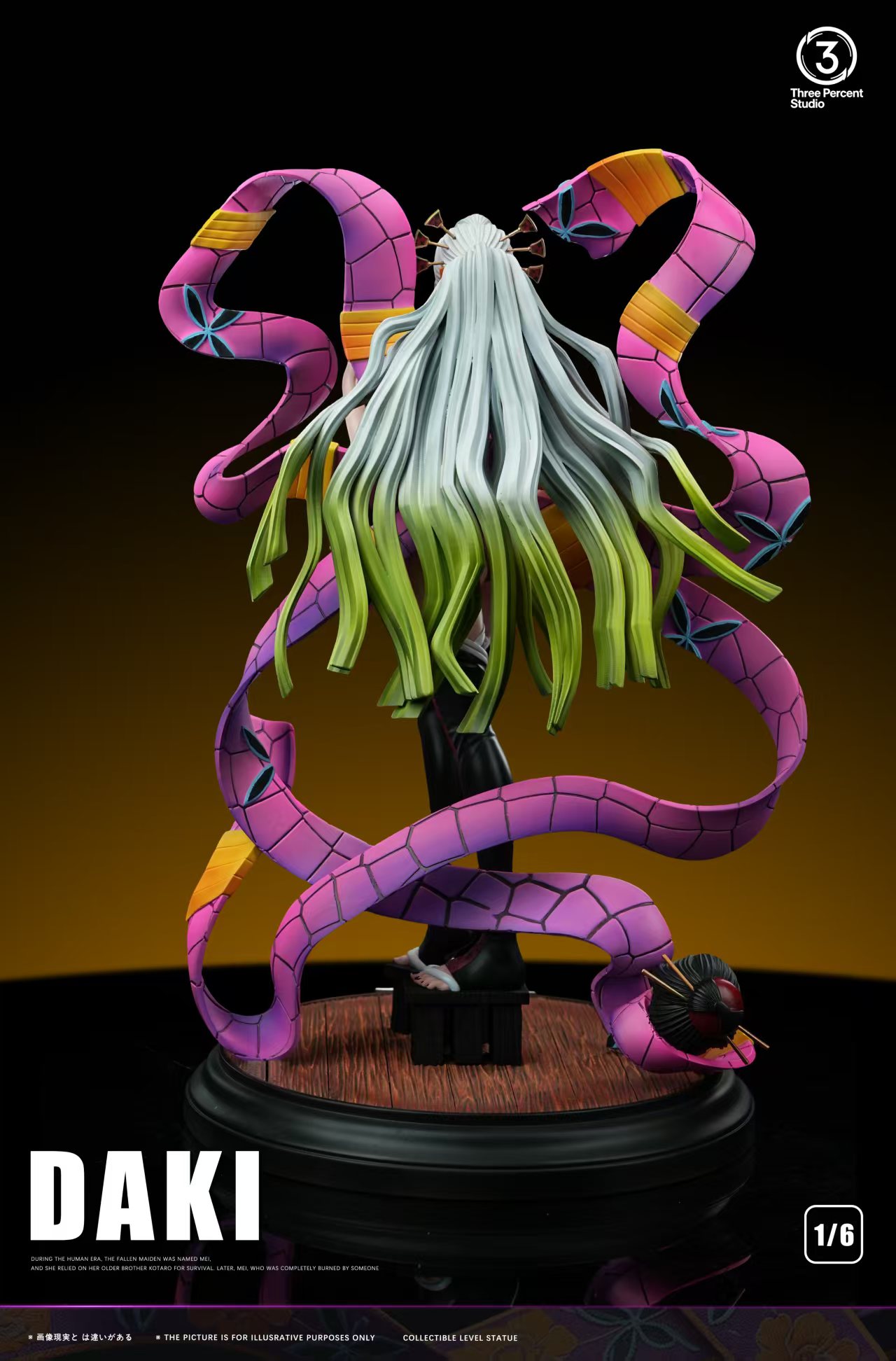 【售罄展示追加請私訊客服@toystationtw】鬼滅之刃 1/6輕型收藏級雕像 上弦系列-墮姬 X Three Percent4