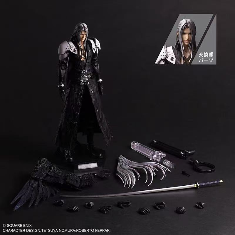 【售罄展示追加請私訊客服@toystationtw】最終幻想VII 真 可動手辦 薩菲羅斯 X SQUARE ENIX STATIC ARTS2