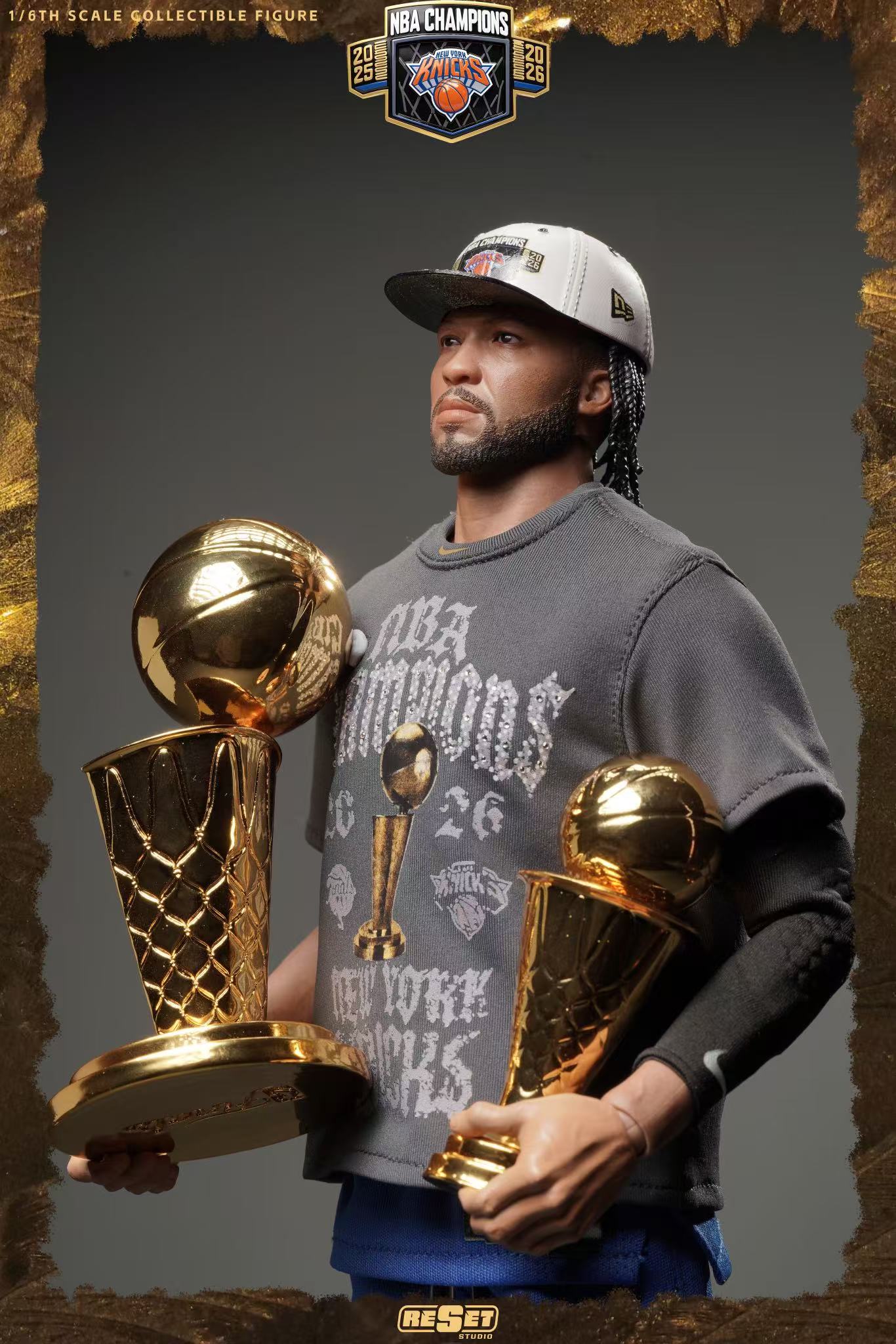 【售罄展示追加請私訊客服@toystationtw】NBA 1/6收藏級可動人偶套裝【可動眼】布倫森奪冠 X Reset-Studio10