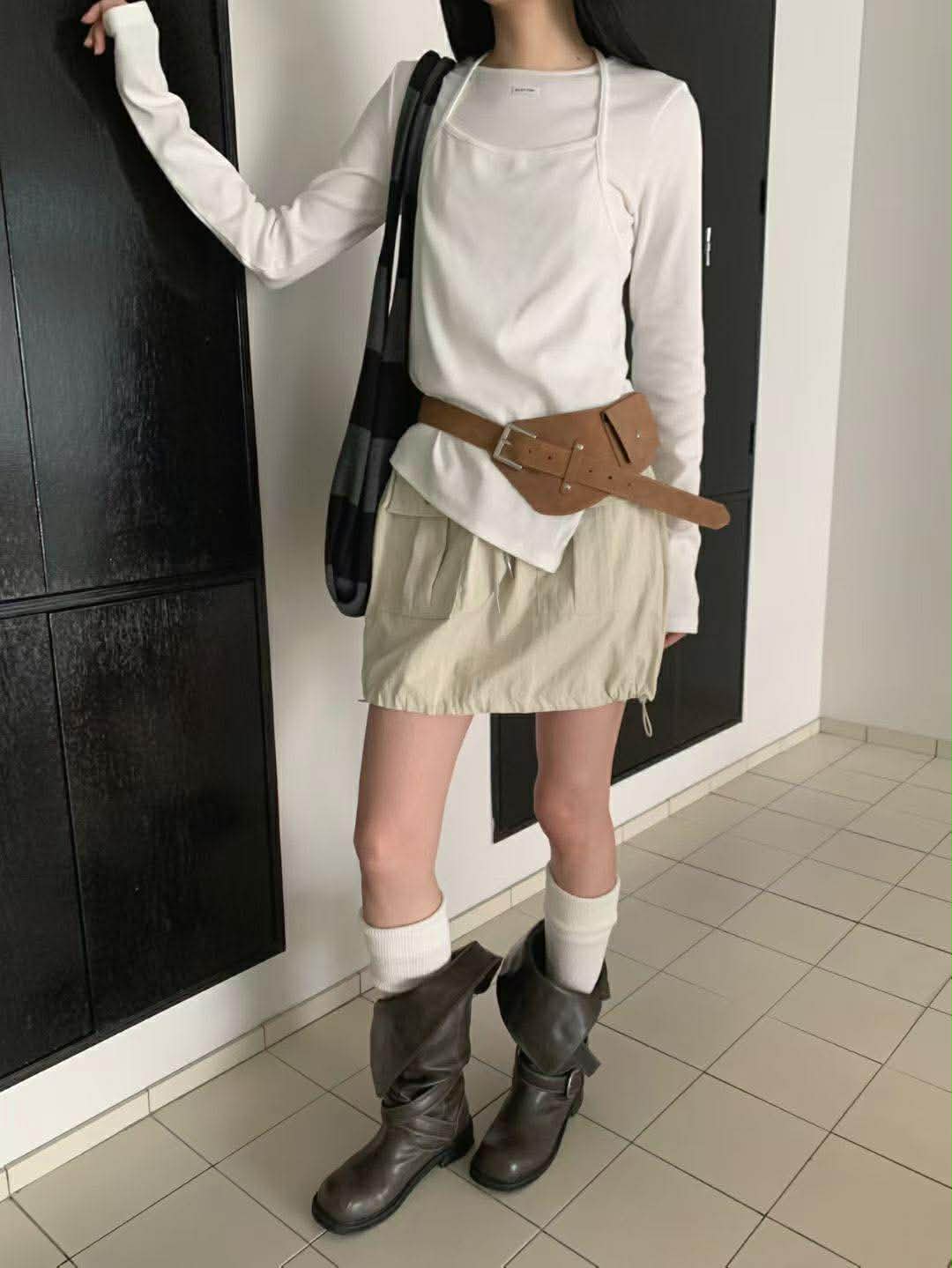 翻蓋小包造型腰帶 ( 2色 )5