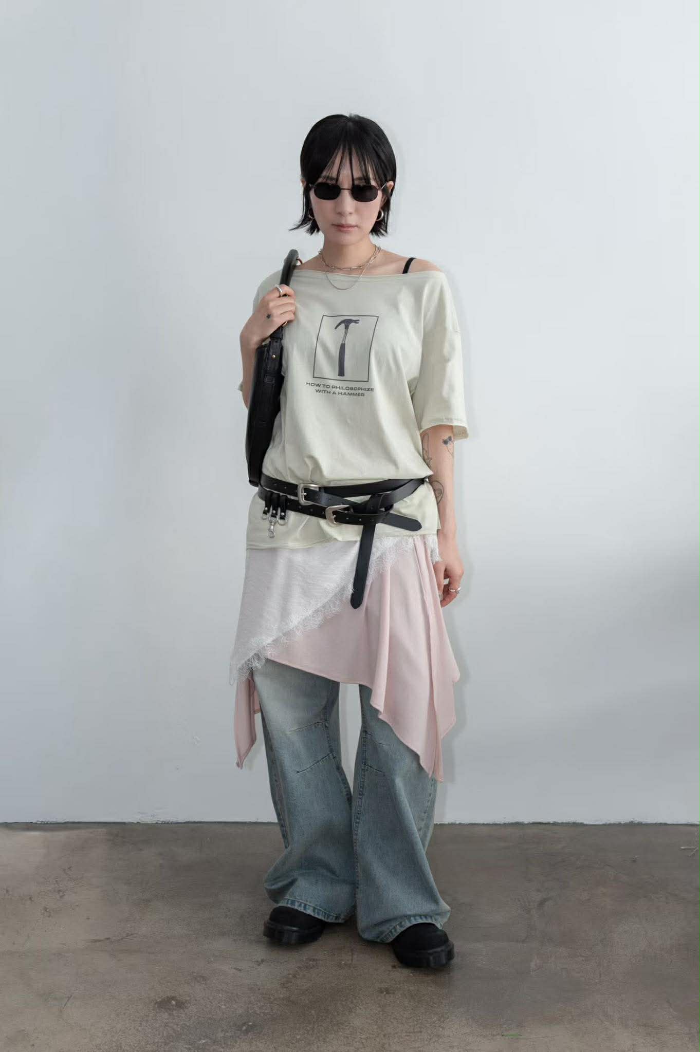 拼接蕾絲三角巾 ( 3色 )6